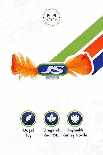 JOYSER JS Logo Kedi Oyuncağı Lacivert/Turuncu 11 cm