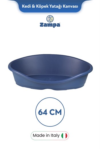 Zampa Plus Toffee Plastik Kedi & Köpek Yatağı 2 - 64cm Mavi