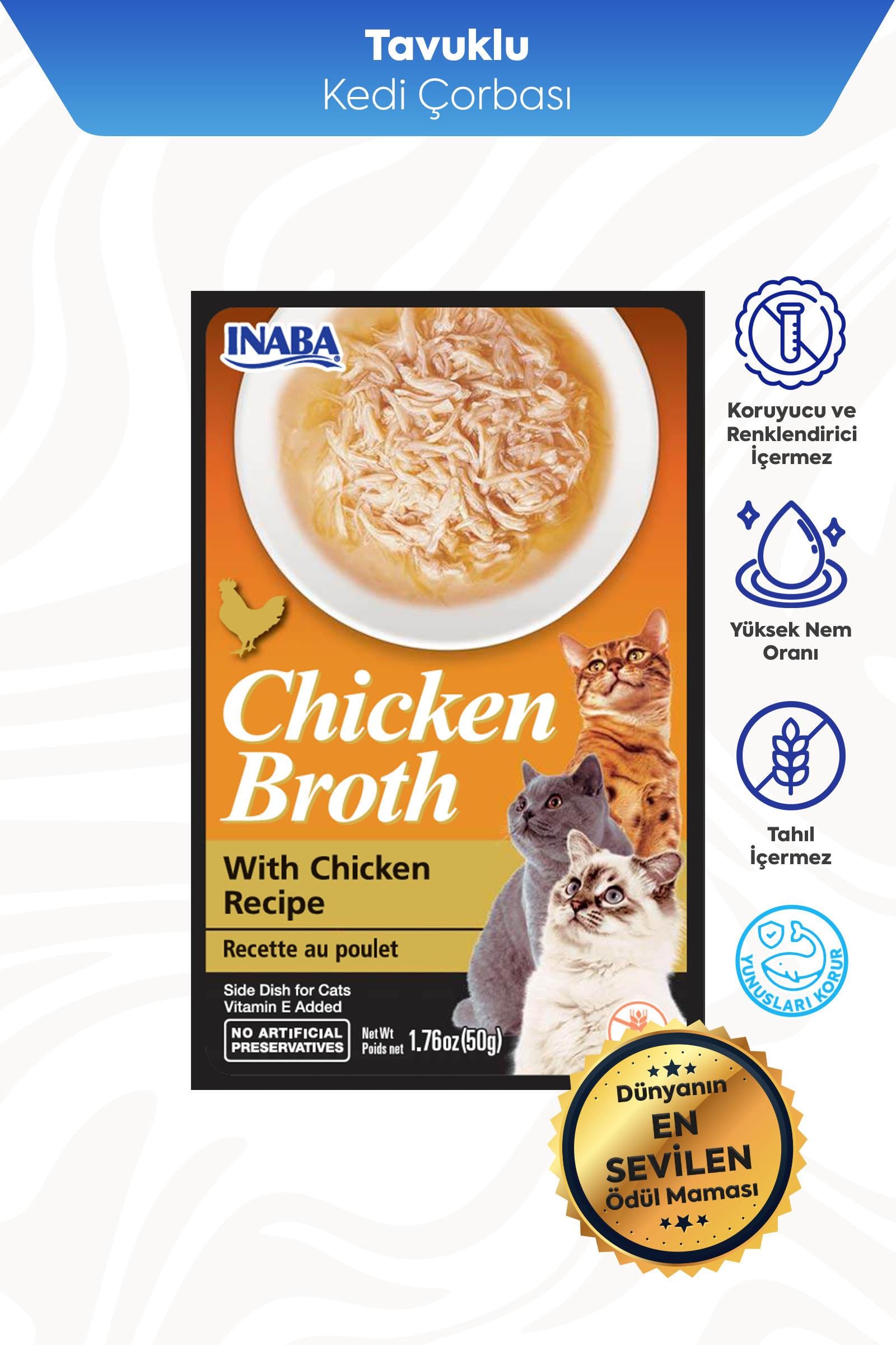 Ciao Chicken Broth Tavuk Sulu ve Tavuklu Kedi Çorbası 50 Gr