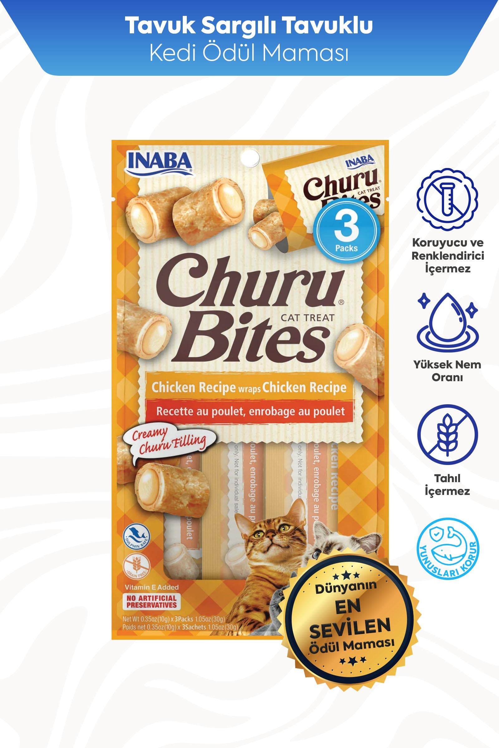 Ciao Churu Bites Tavuk Sargılı Kedi Ödül Maması 3 x 10 Gr