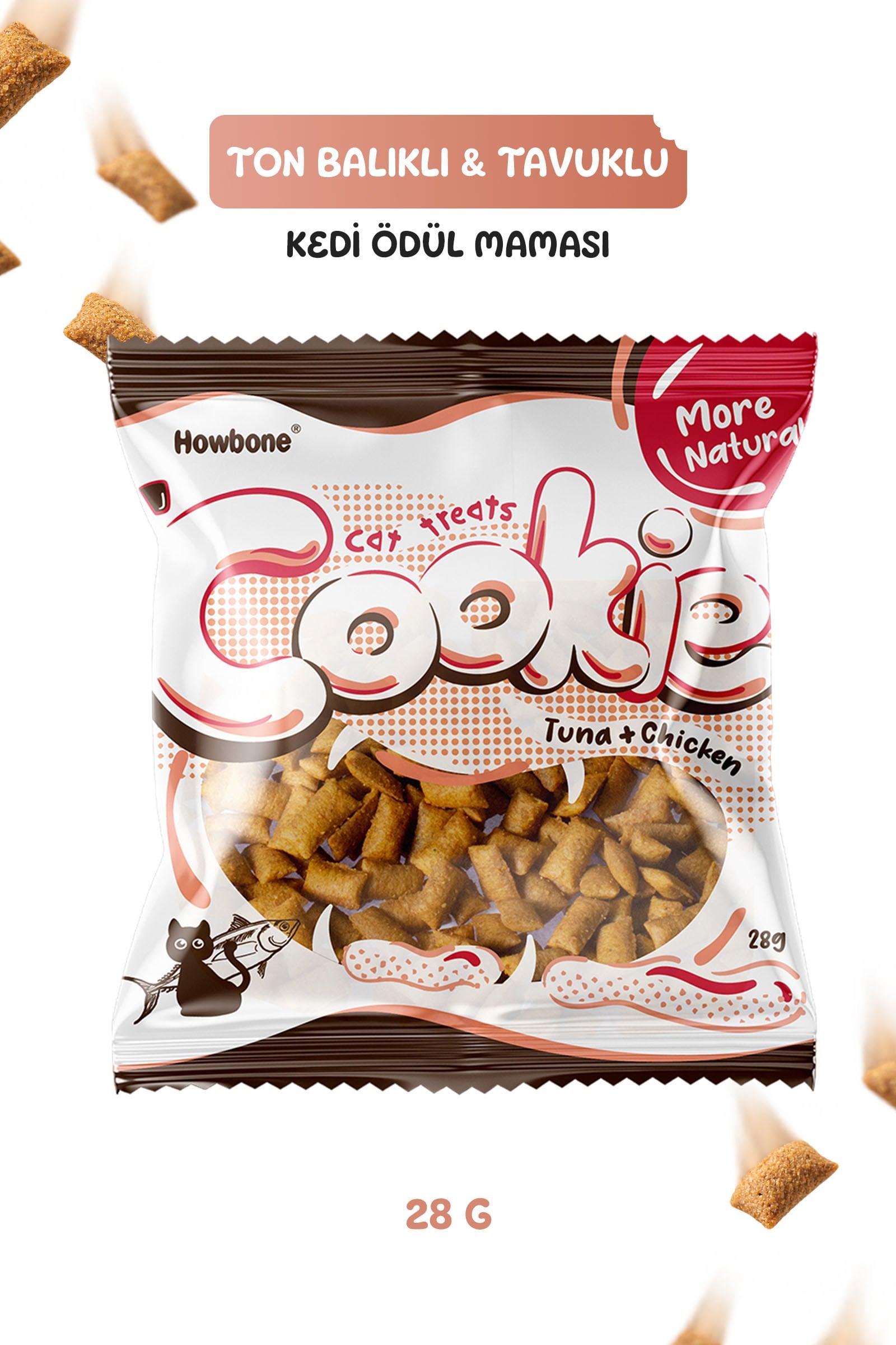 Howbone Cookie Cat Kedi Ödül Bisküvisi 28 g
