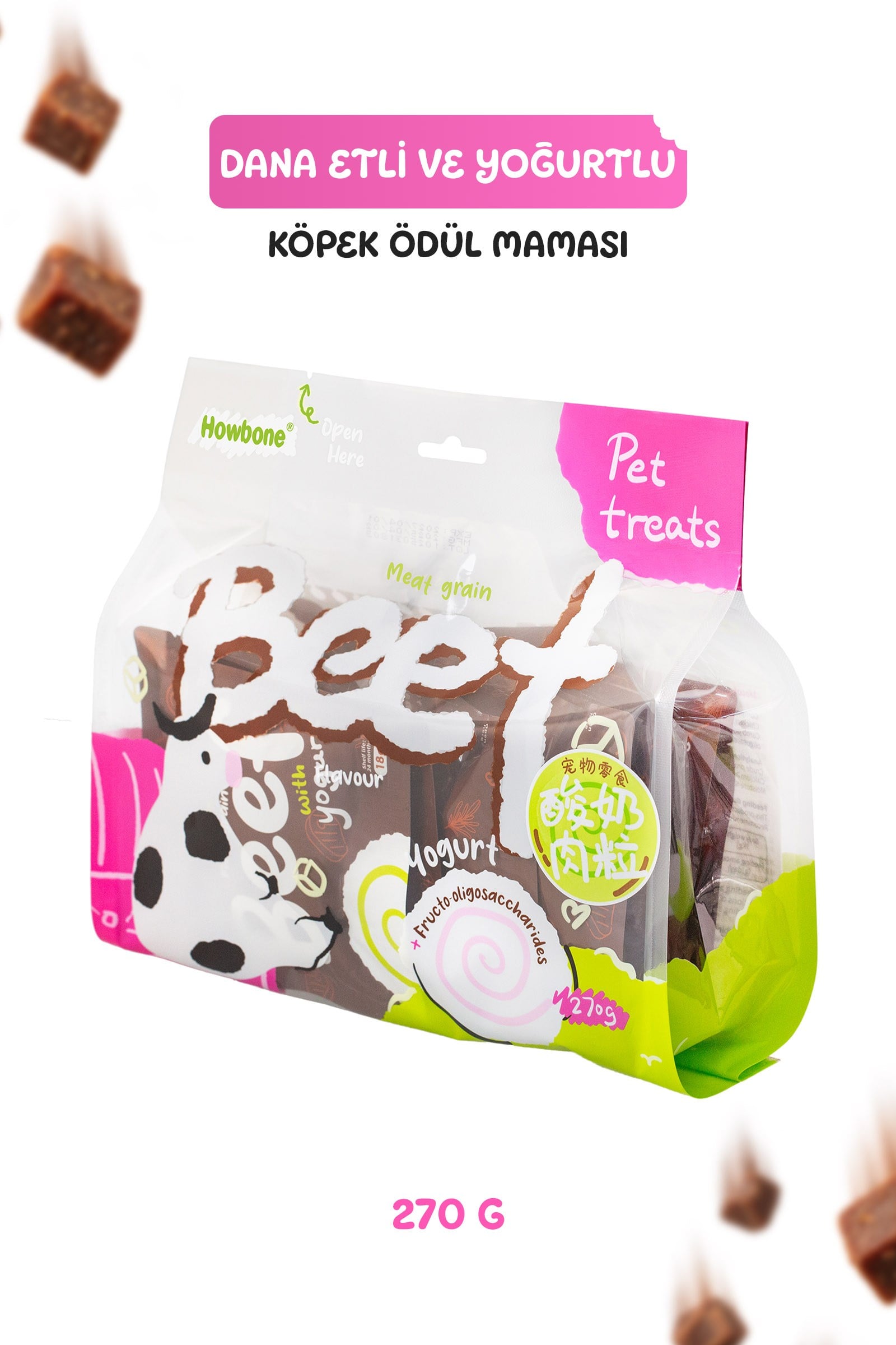 Howbone Dana Etli Tahıllı Köpek Ödül Maması 270 g