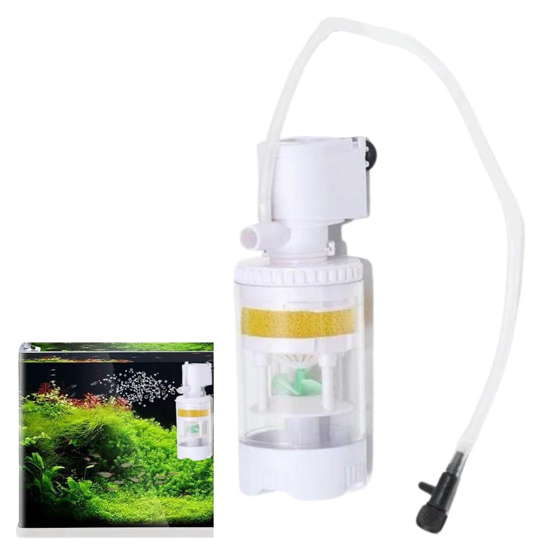 Jingye Akvaryum Şeffaf Silindir İç Filtre Beyaz 6W, 500L/H