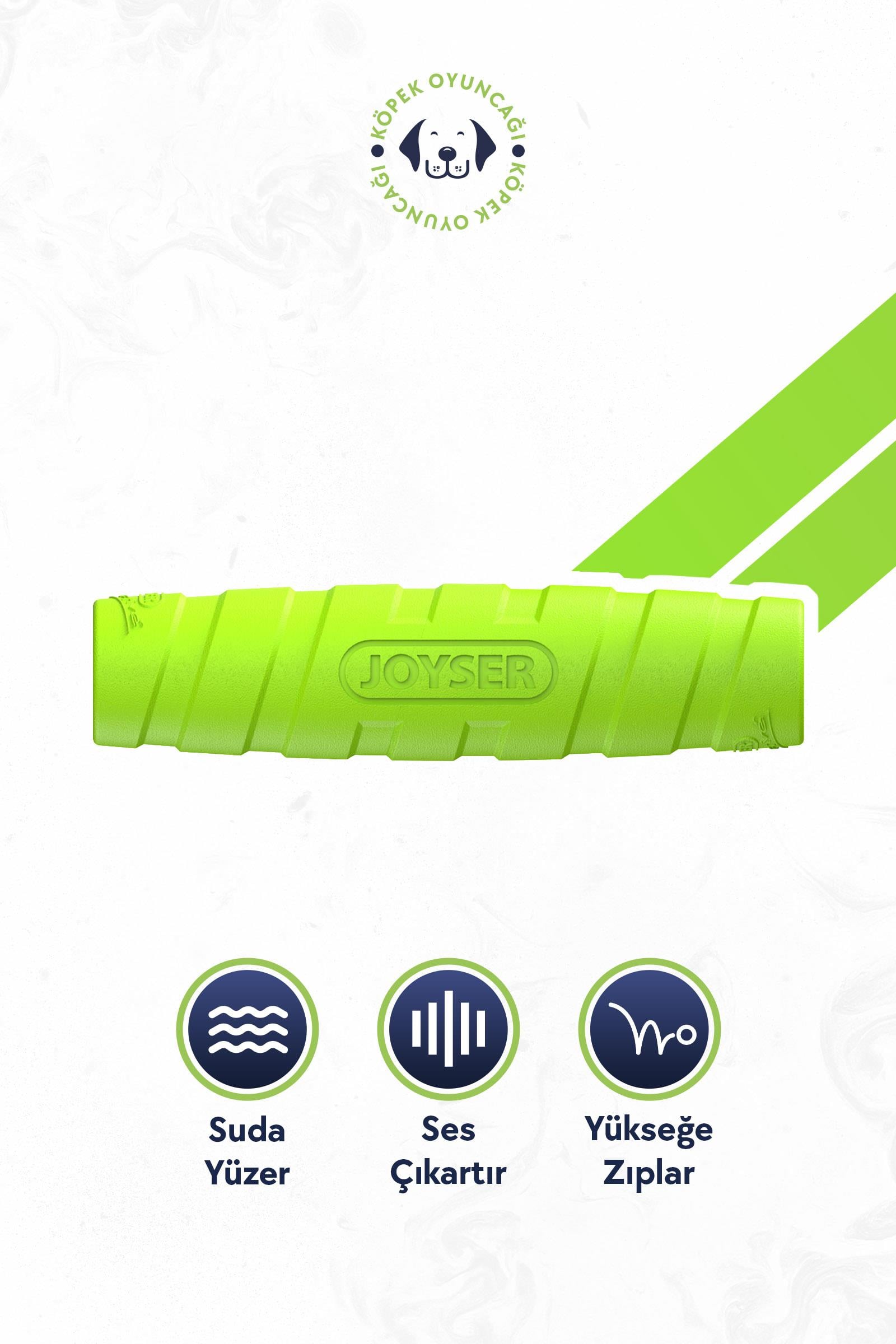 JOYSER Active Holestick Dayanıklı Çift Yönlü Köpek Oyuncağı Yeşil