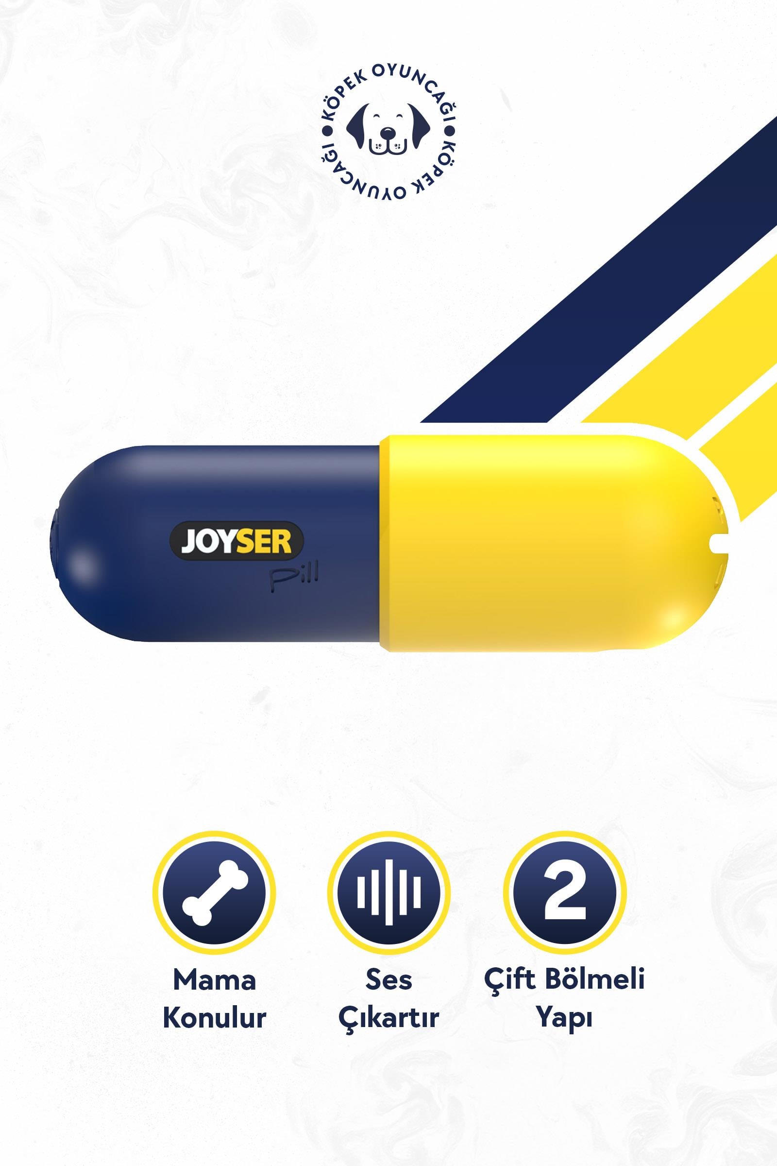JOYSER Plus Kauçuk Hap Şeklinde Köpek Oyuncağı M/L