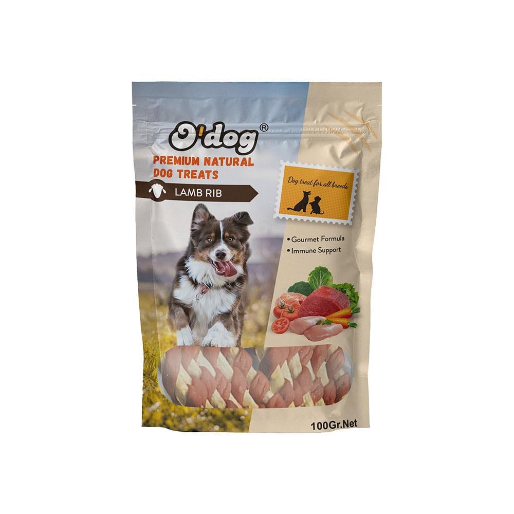 O Dog Kuzu Parçacıklı Sargılı Köpek Ödülü 100 Gr