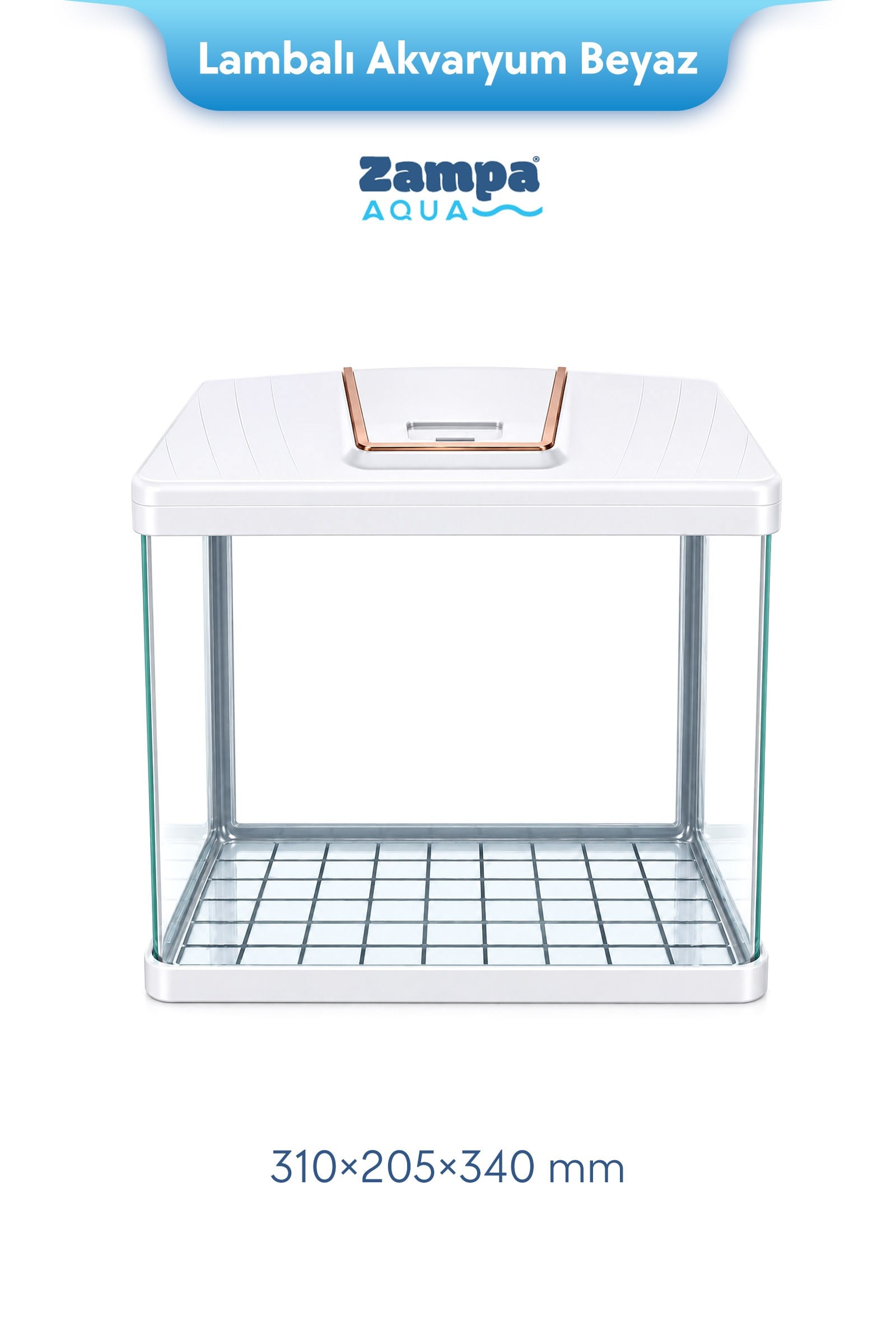 Zampa AQUA Jingming Akvaryum Beyaz 310×205×340 mm