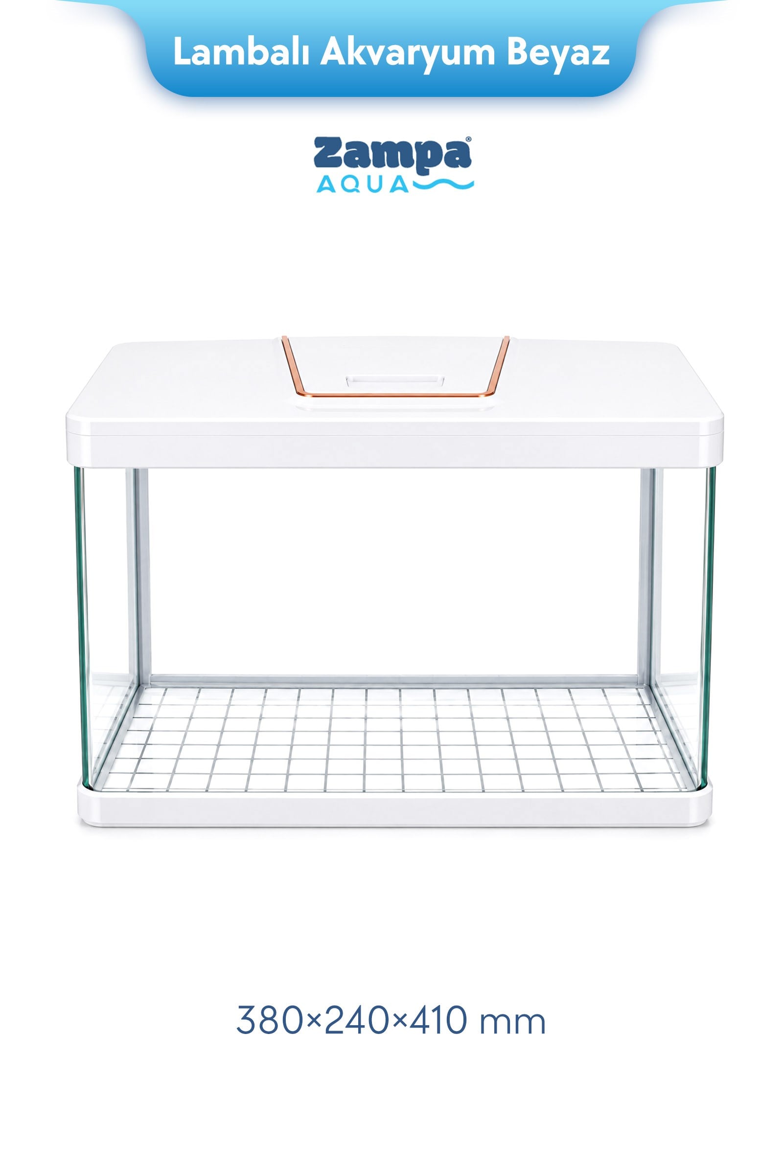 Zampa AQUA Jingming Akvaryum Beyaz 380×240×410 mm