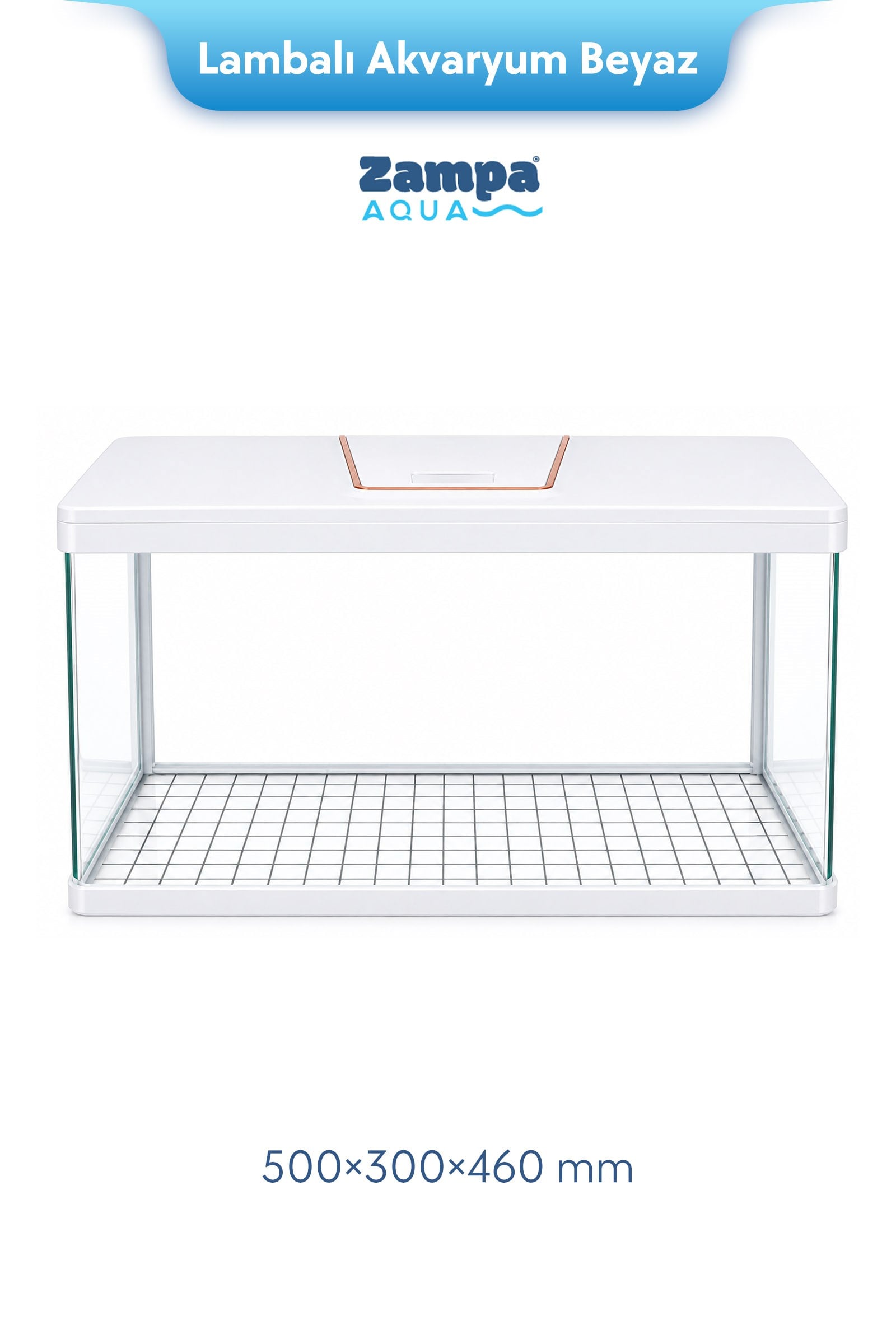 Zampa AQUA Jingming Akvaryum Beyaz 500×300×460 mm