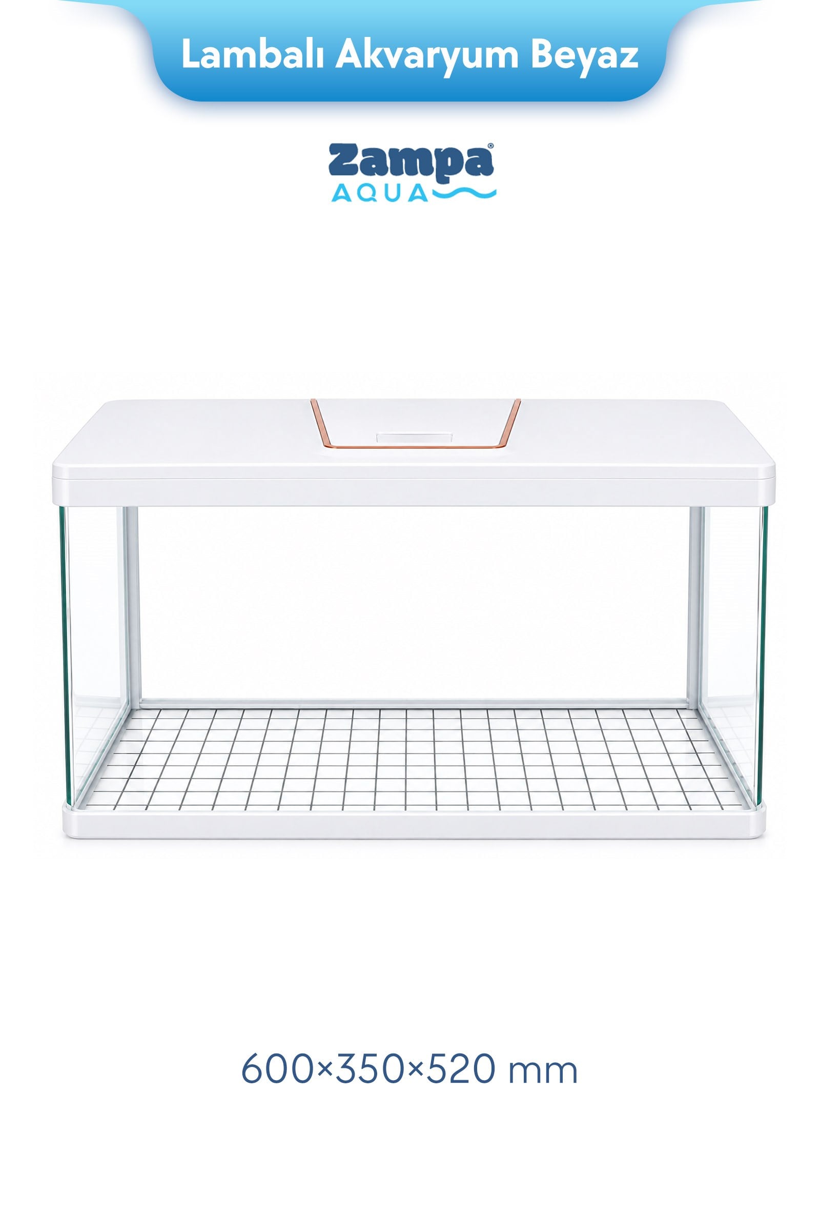 Zampa AQUA Jingming Akvaryum Beyaz 600×350×520 mm