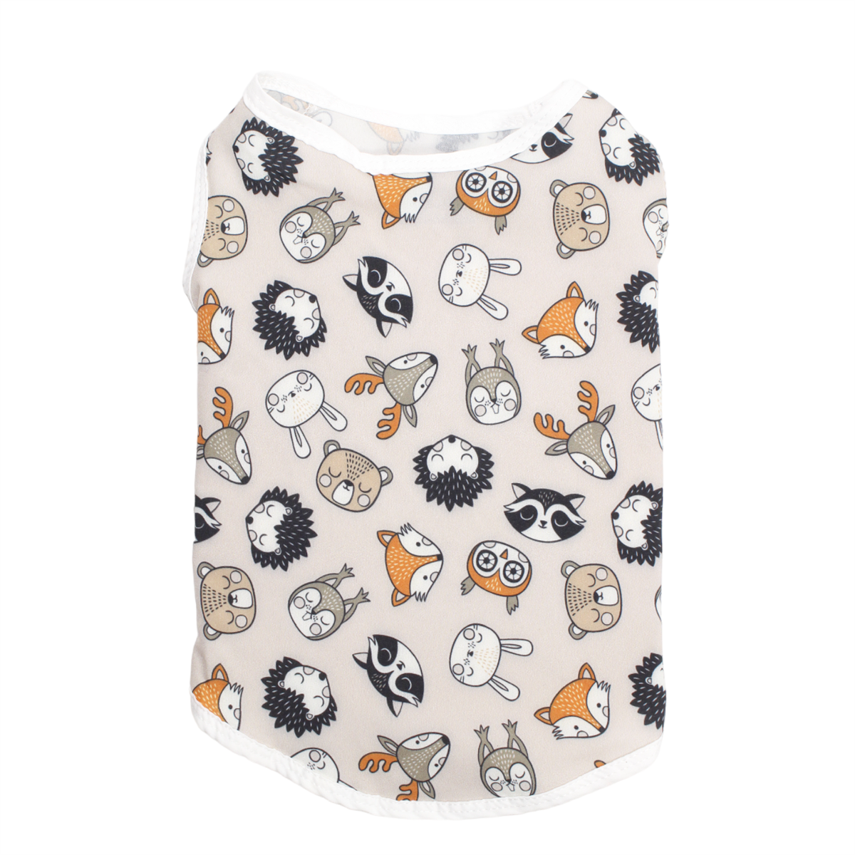 Zampa Hayvan Figürlü Kedi Köpek Askılı Tshirt Krem 5li Set