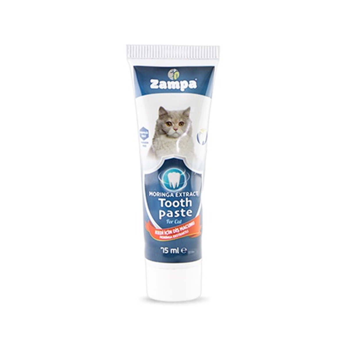 معجون أسنان طبيعي بنكهة النعناع مع خلاصة المورينجا للقطط من زمبا 75 مل