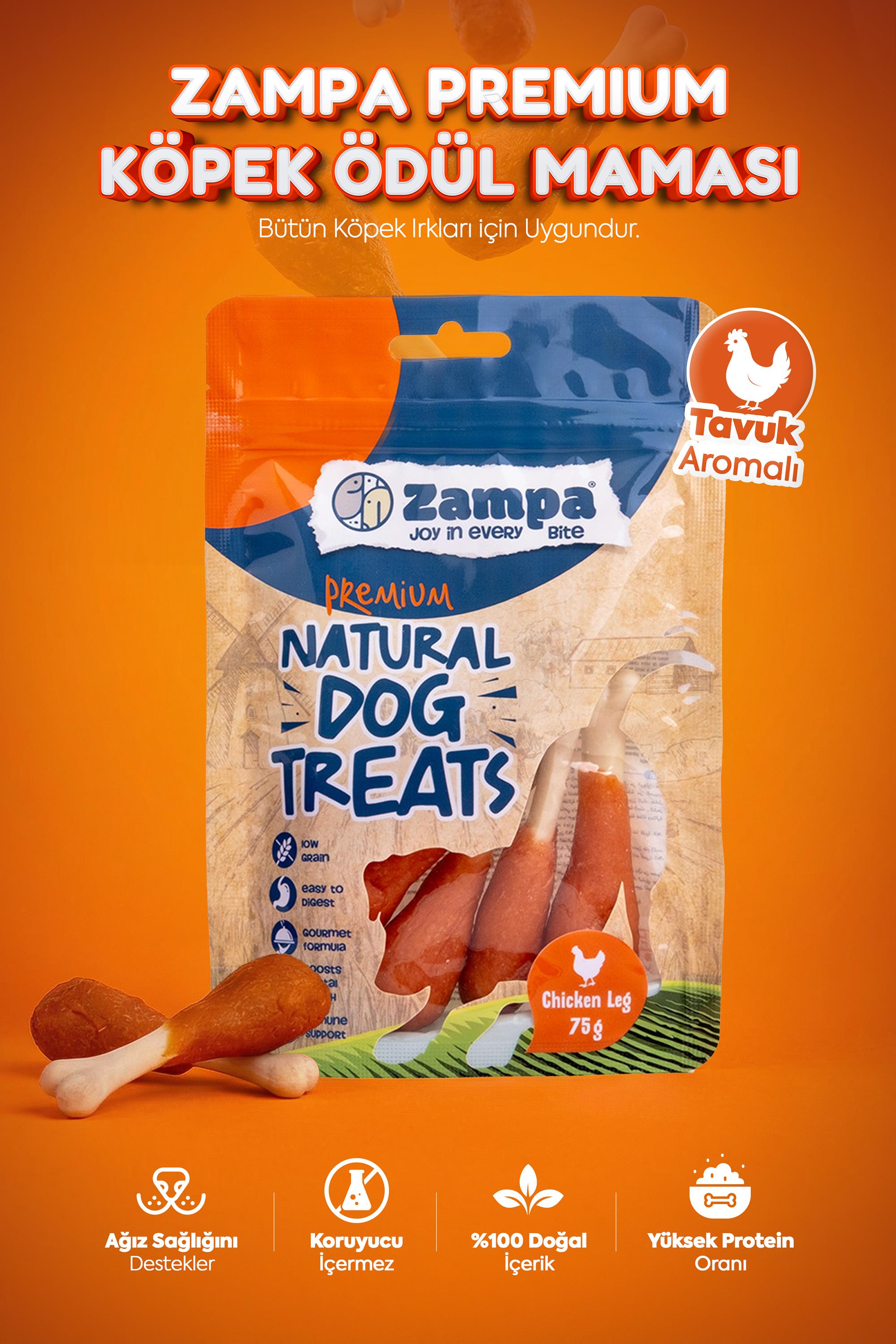 Zampa Köpek Ödül Maması, Tavuk Butu Ödül - 75g