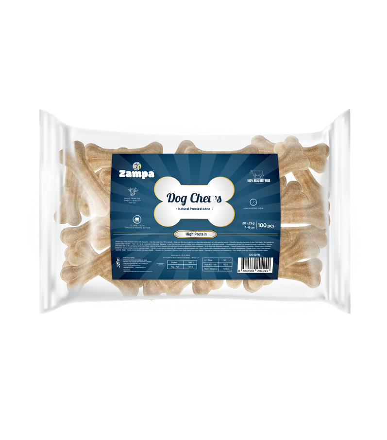 Zampa Natürel Press Kemik Köpek Ödülü 100 lü 20-25g