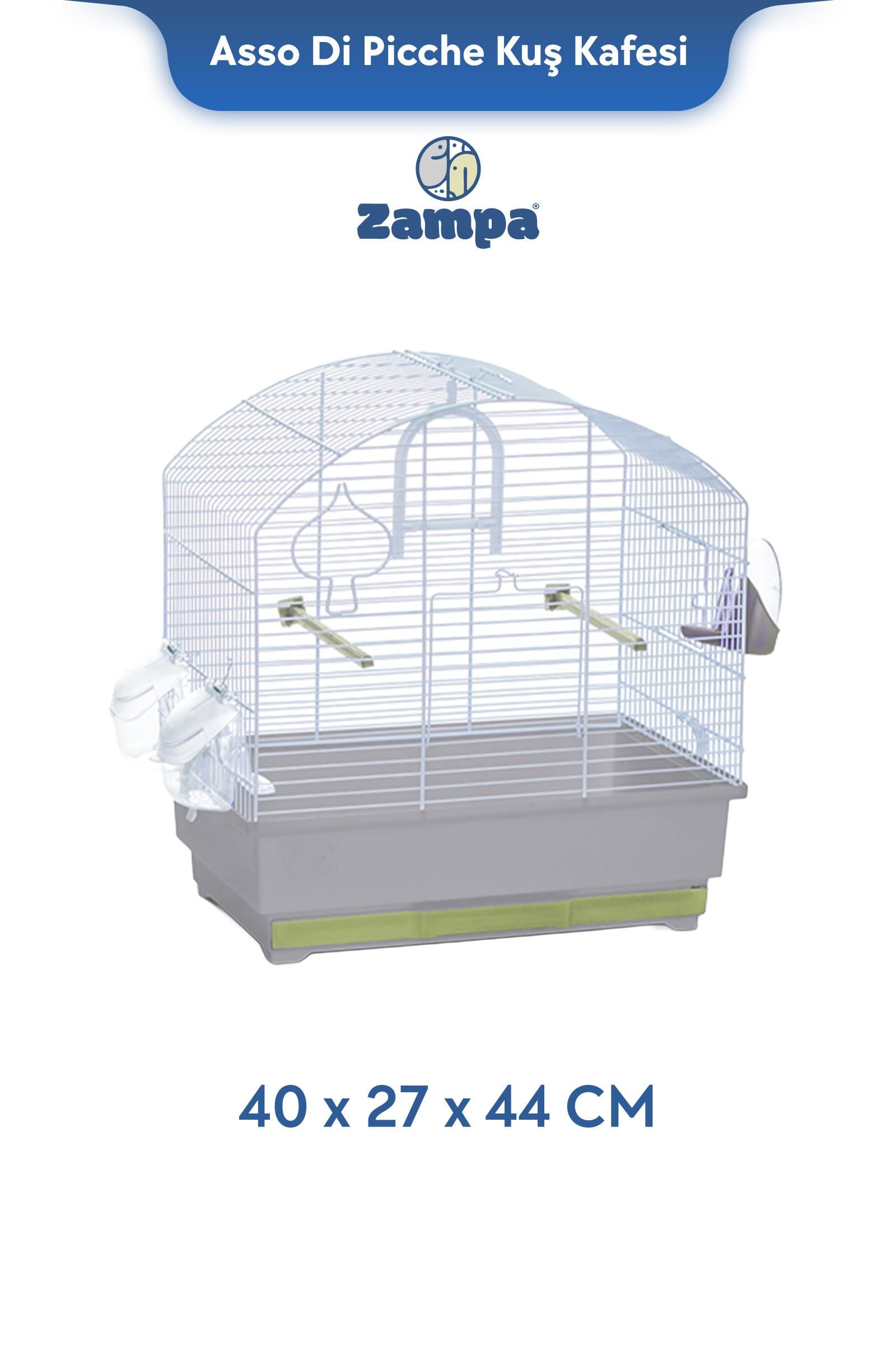 Zampa Plus ASSO DI PICCHE Kuş Kafesi 40x27x44 cm