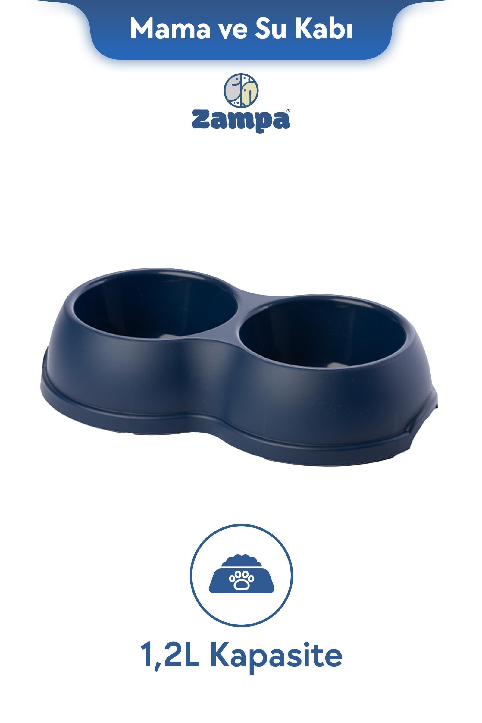 Zampa Plus Enjoy İkili Mama ve Su Kabı 1.2L