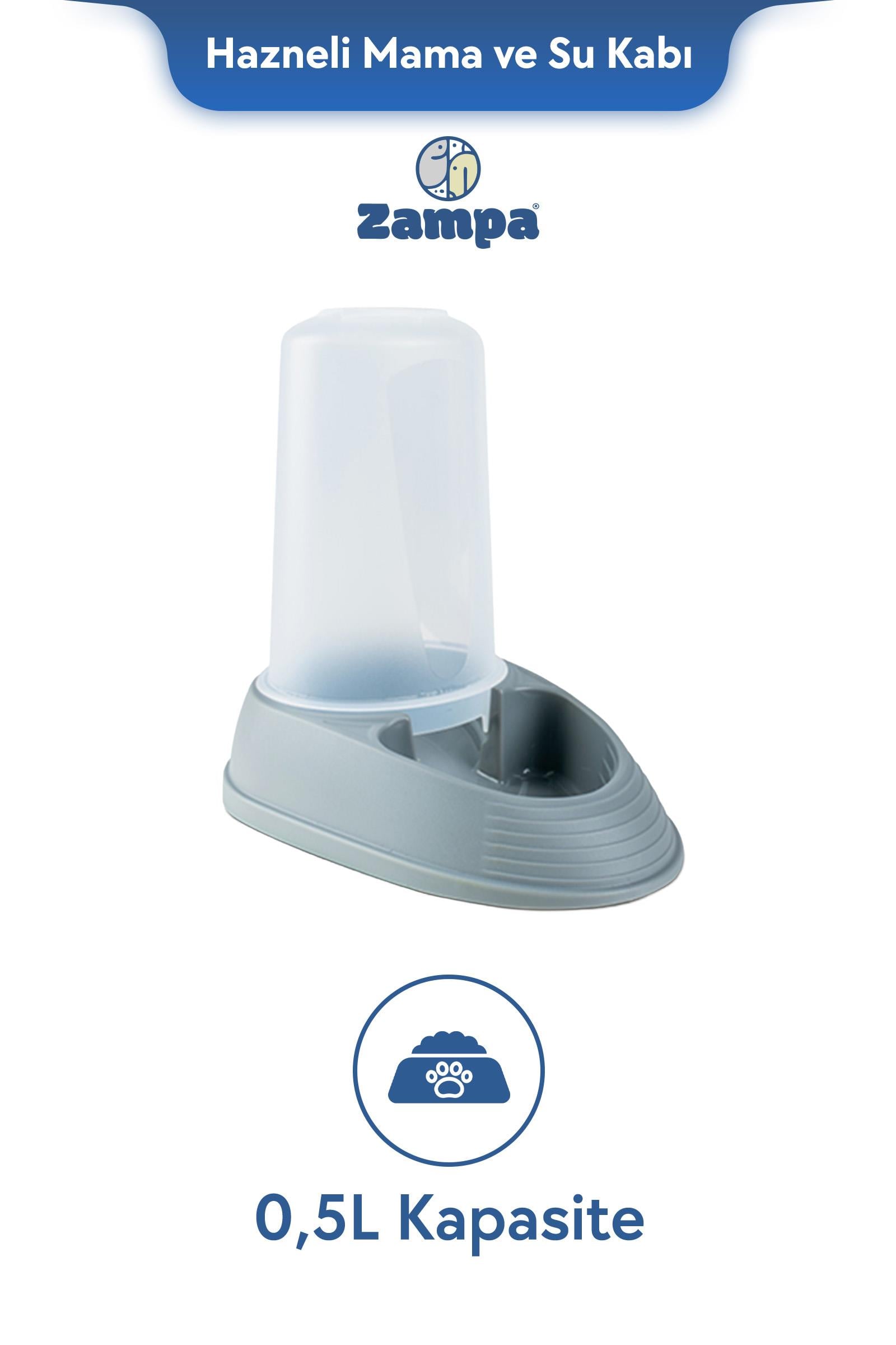 Zampa Plus Mini Mangia E Bevi Hazneli Mama & Su Kabı 0.5L