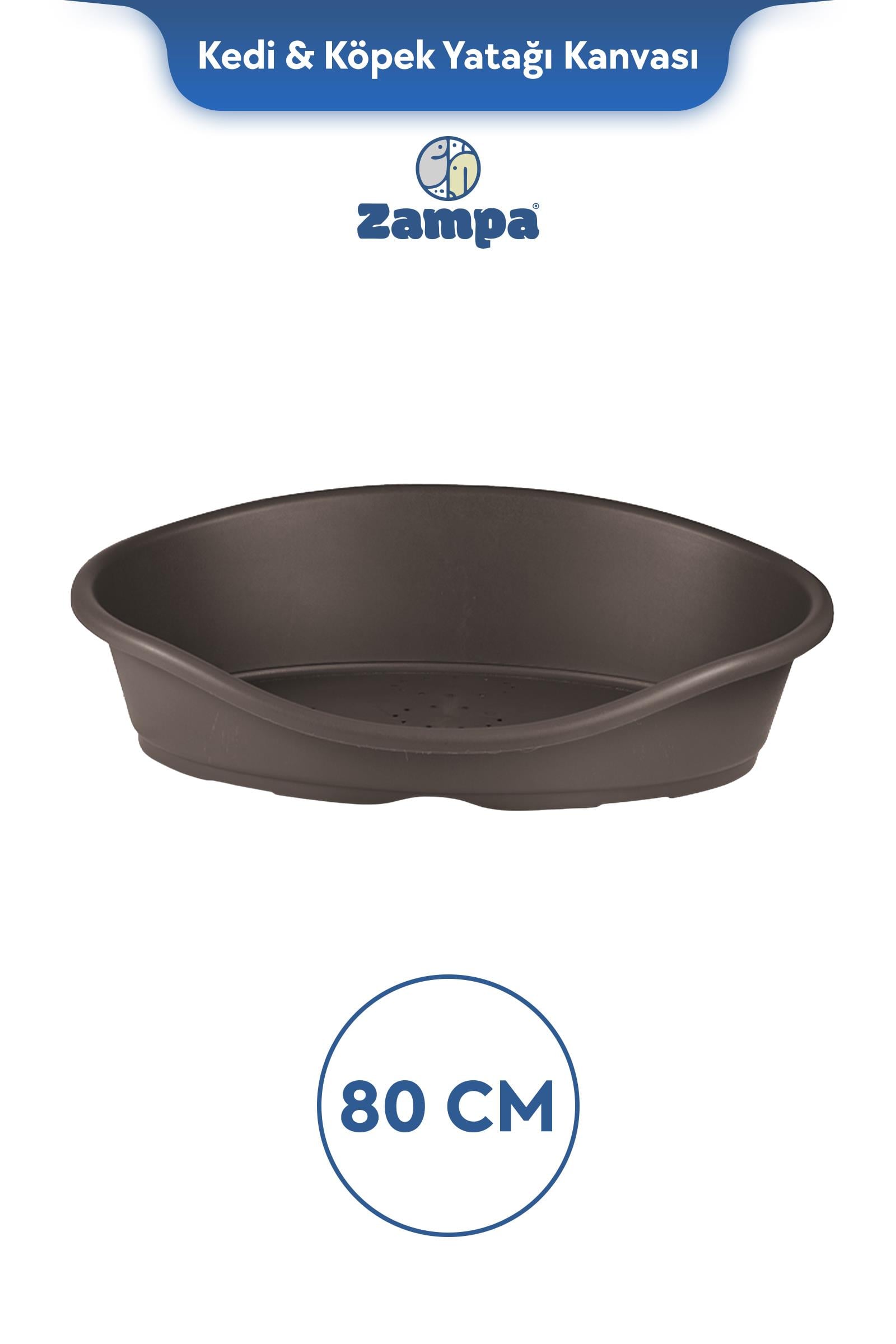 Zampa Plus Toffee Plastik Kedi & Köpek Yatağı 3 - 80cm Moka