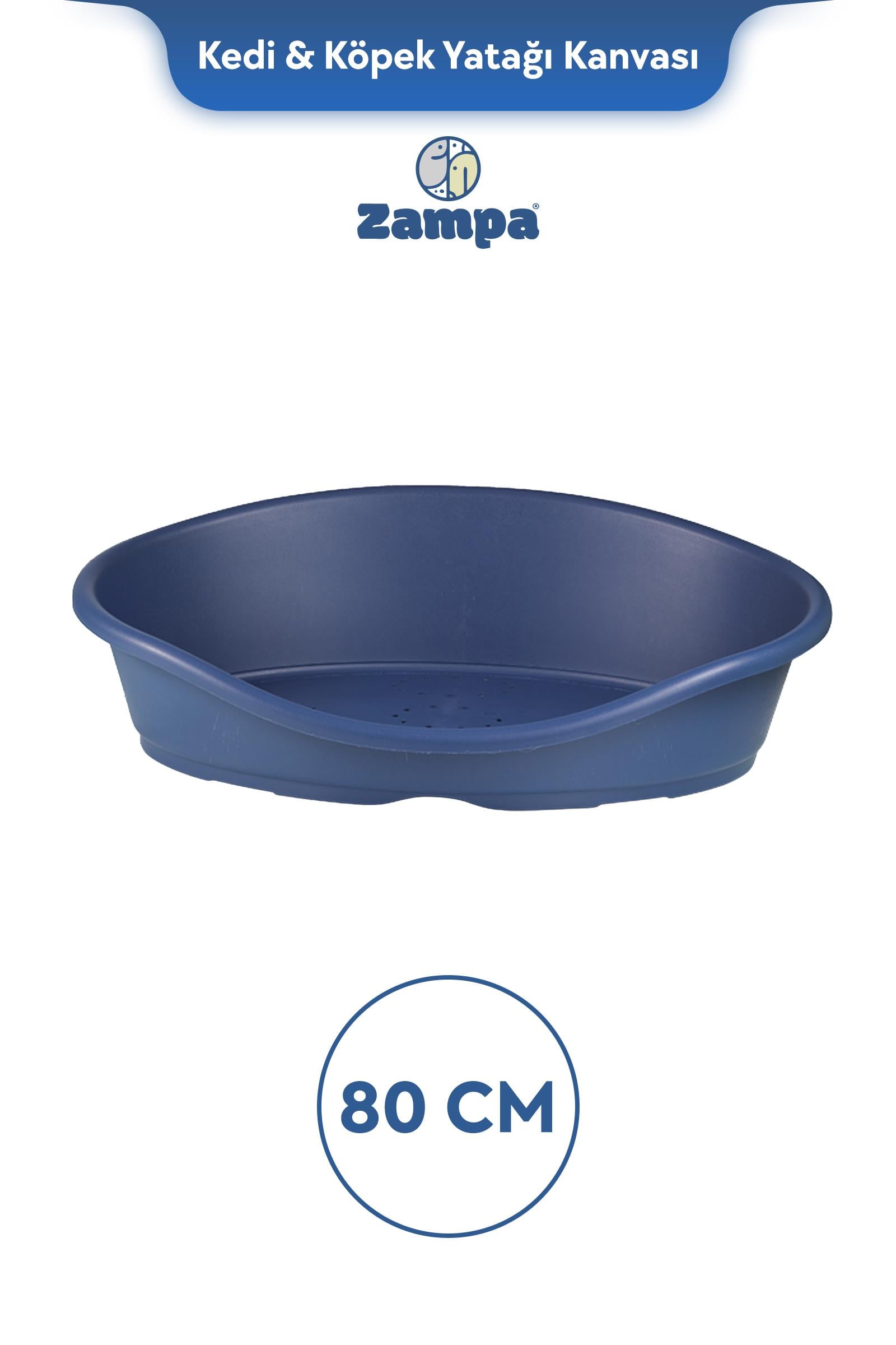 Zampa Plus Toffee Plastik Kedi & Köpek Yatağı 3 - 80cm Mavi