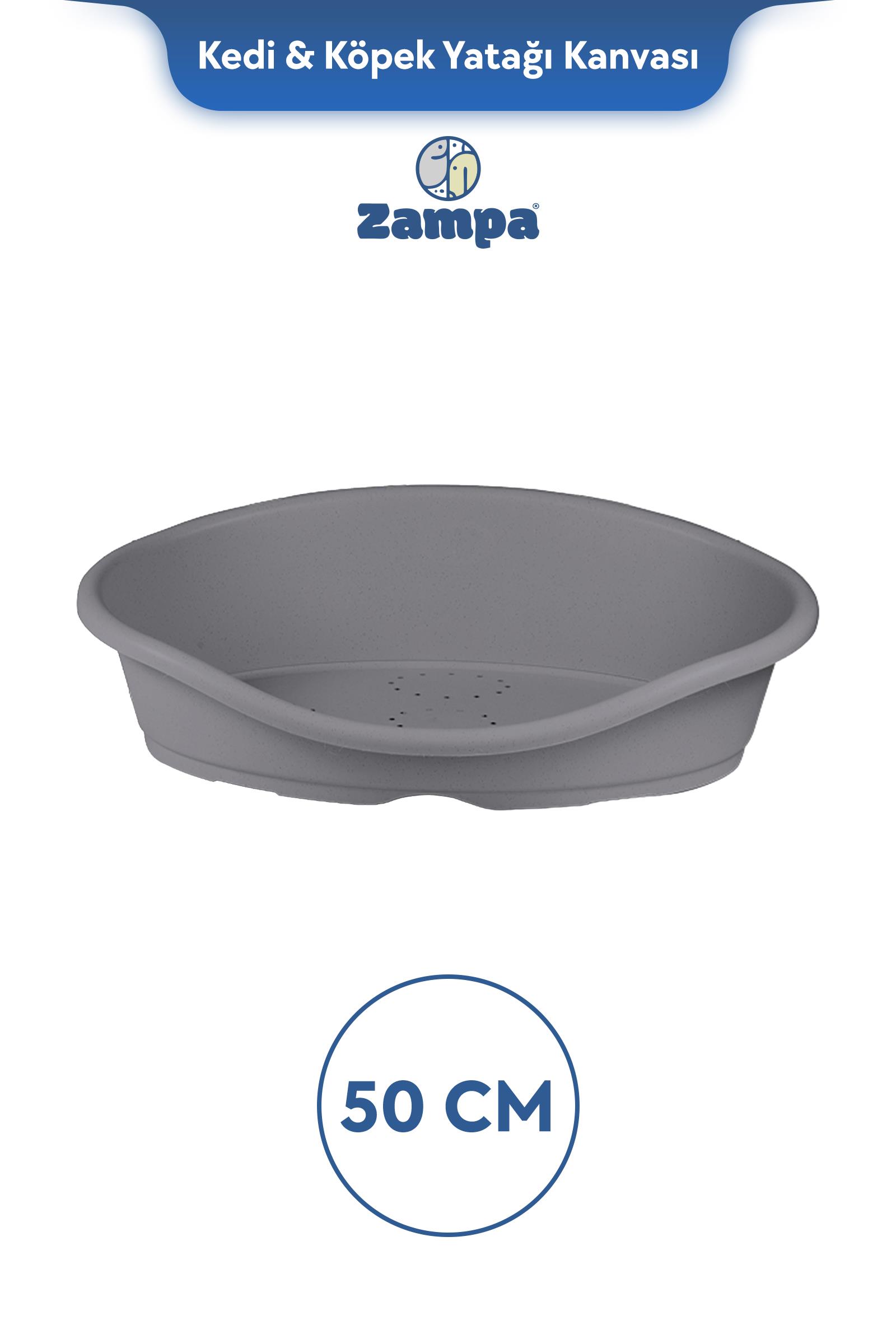 Zampa Plus Toffee Plastik Kedi & Köpek Yatağı 1 - 50cm Gri