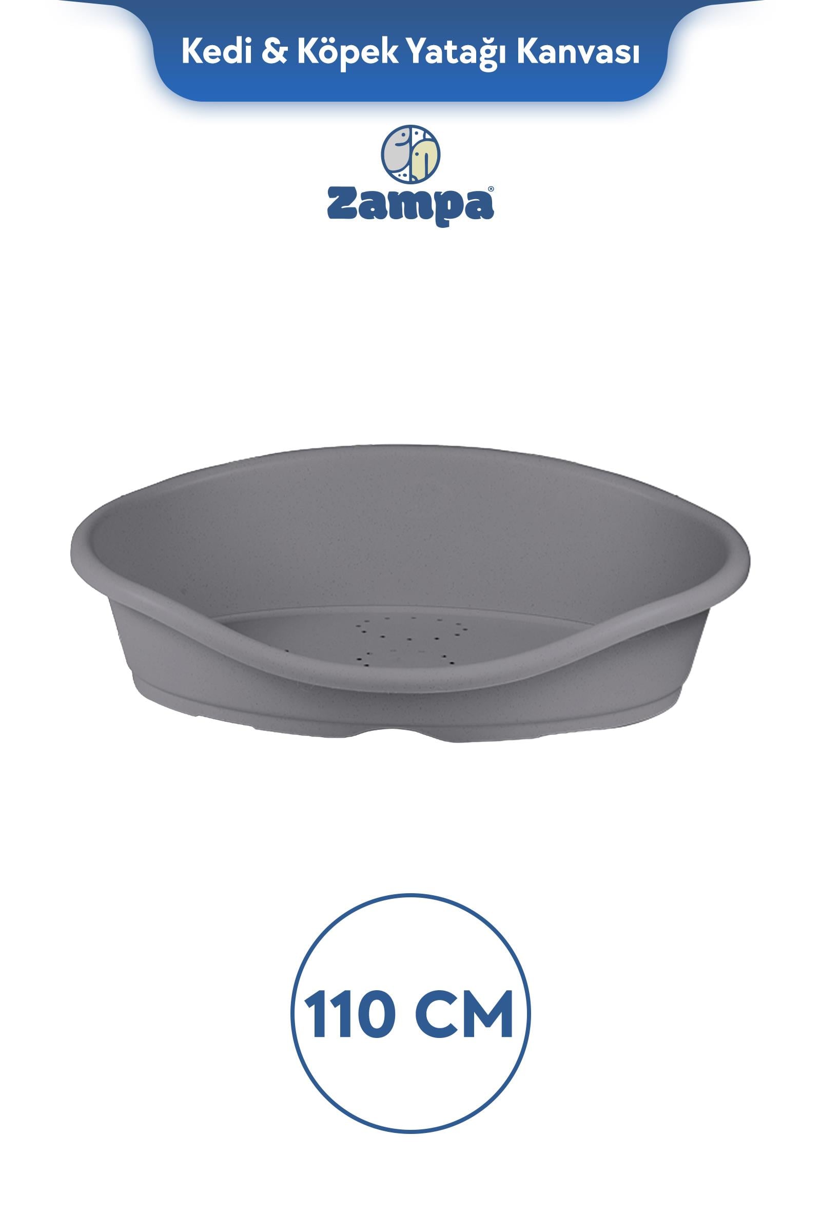 Zampa Plus Toffee Plastik Kedi & Köpek Yatağı 5 - 110cm Gri