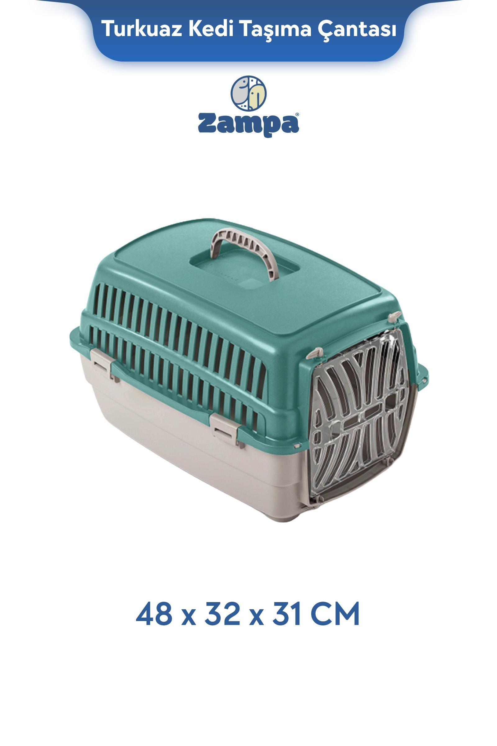 Zampa Plus Voyager Small Plastik Taşıma Kutusu 48x32x31 cm