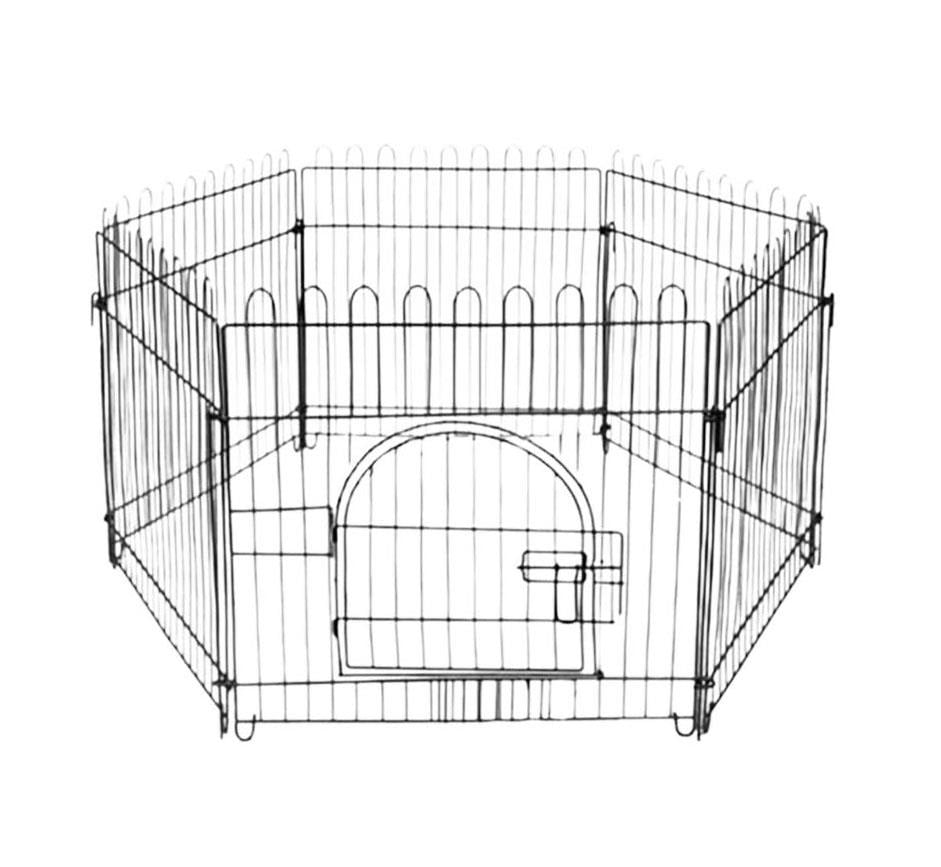 Zampa Siyah Metal Köpek Çiti  80x95