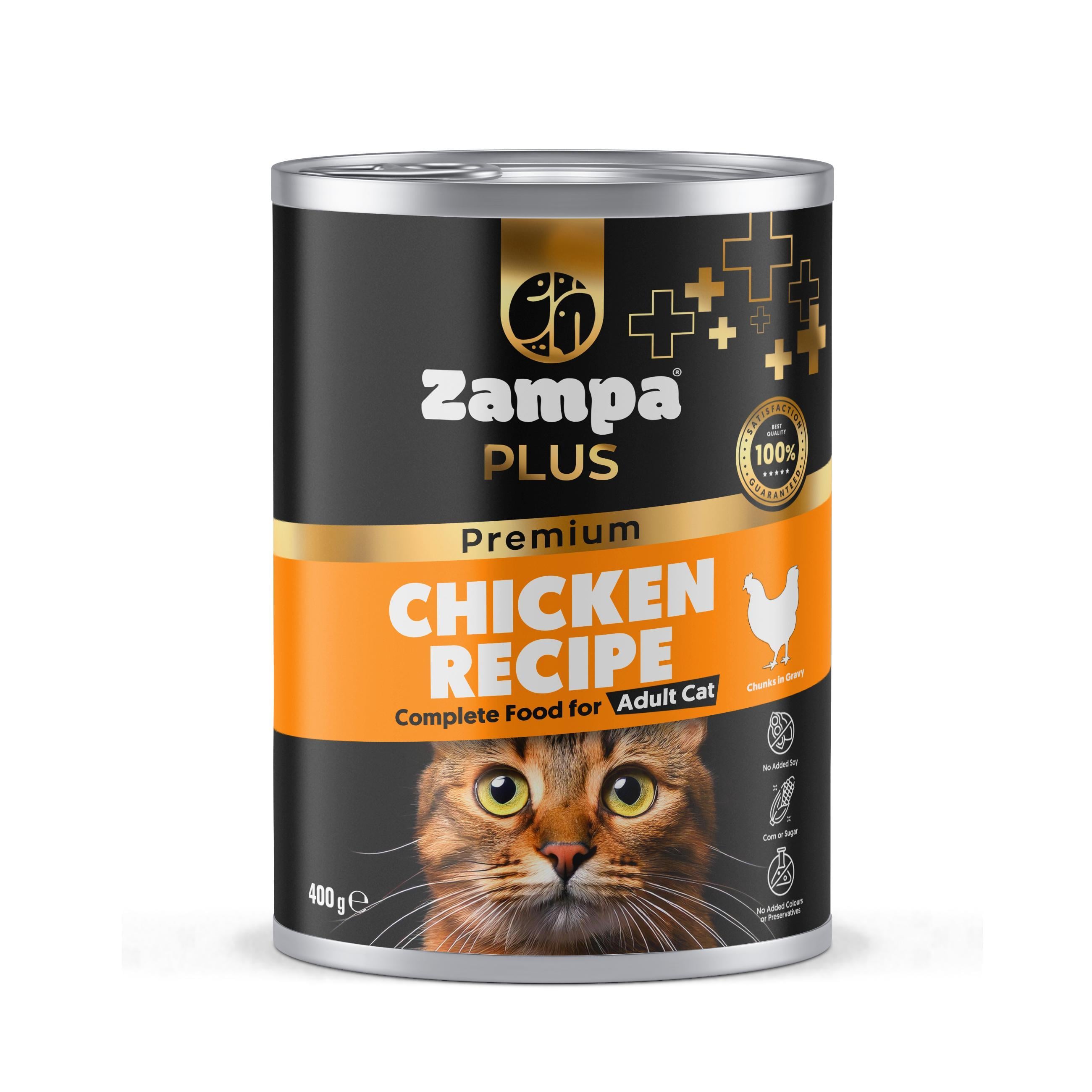 Zampa Canned Cat Treats with Chicken Meat 400g