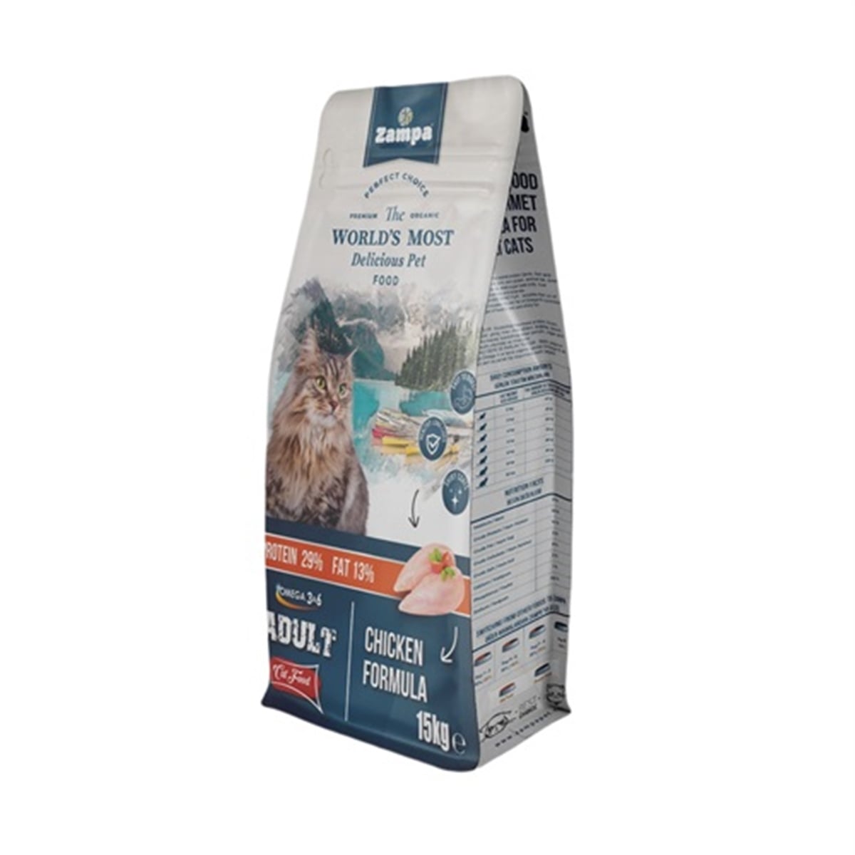 Zampa Tavuk Etli Yetişkin Kedi Maması 15 Kg
