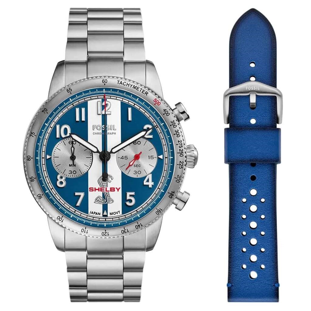 FOSSIL FLE1209SET SHELBY X FOSSİL GRAND TOURER LİMİTED-EDİTİON ERKEK KOL SAATİ VE YEDEK KORDON ERKEK KOL SAATİ