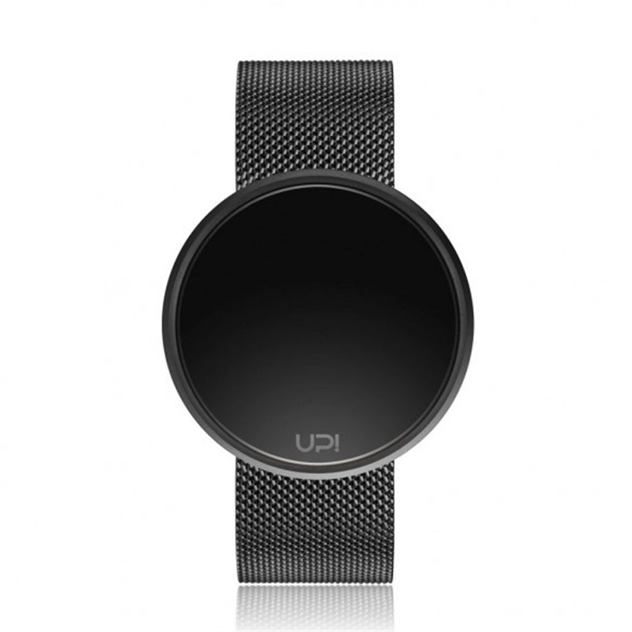 UPWATCH ROUND BLACK STEEL BLACK STRAP UNİSEX KOL SAATİ