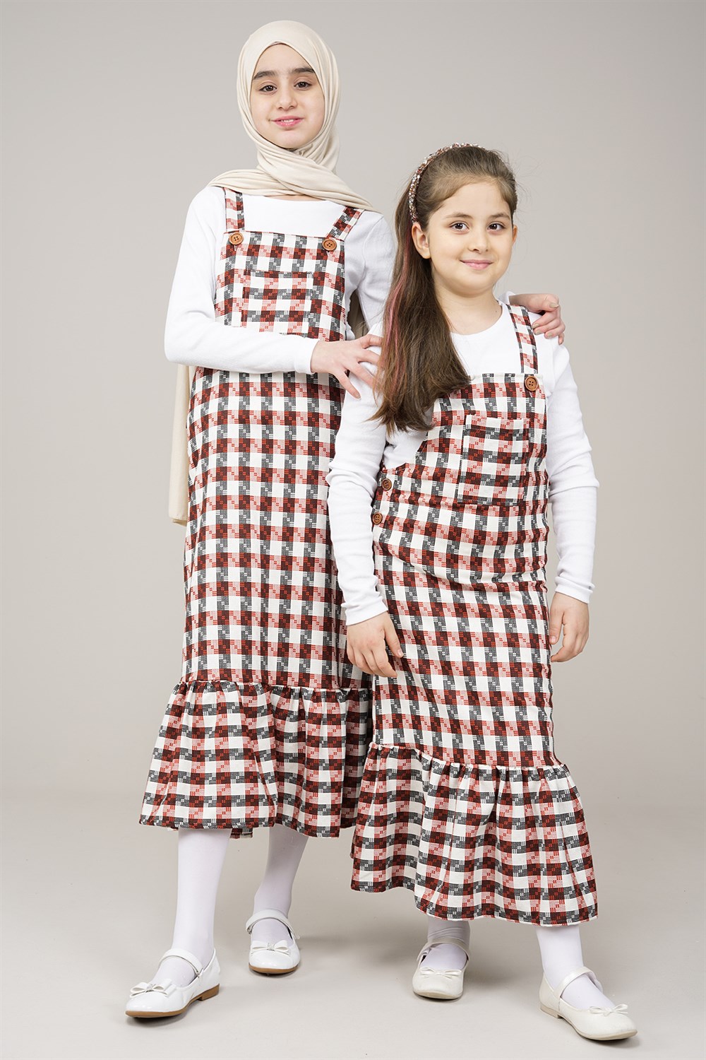 Genç Kız Askılı Bahçıvan Jile Elbise - Markosin
