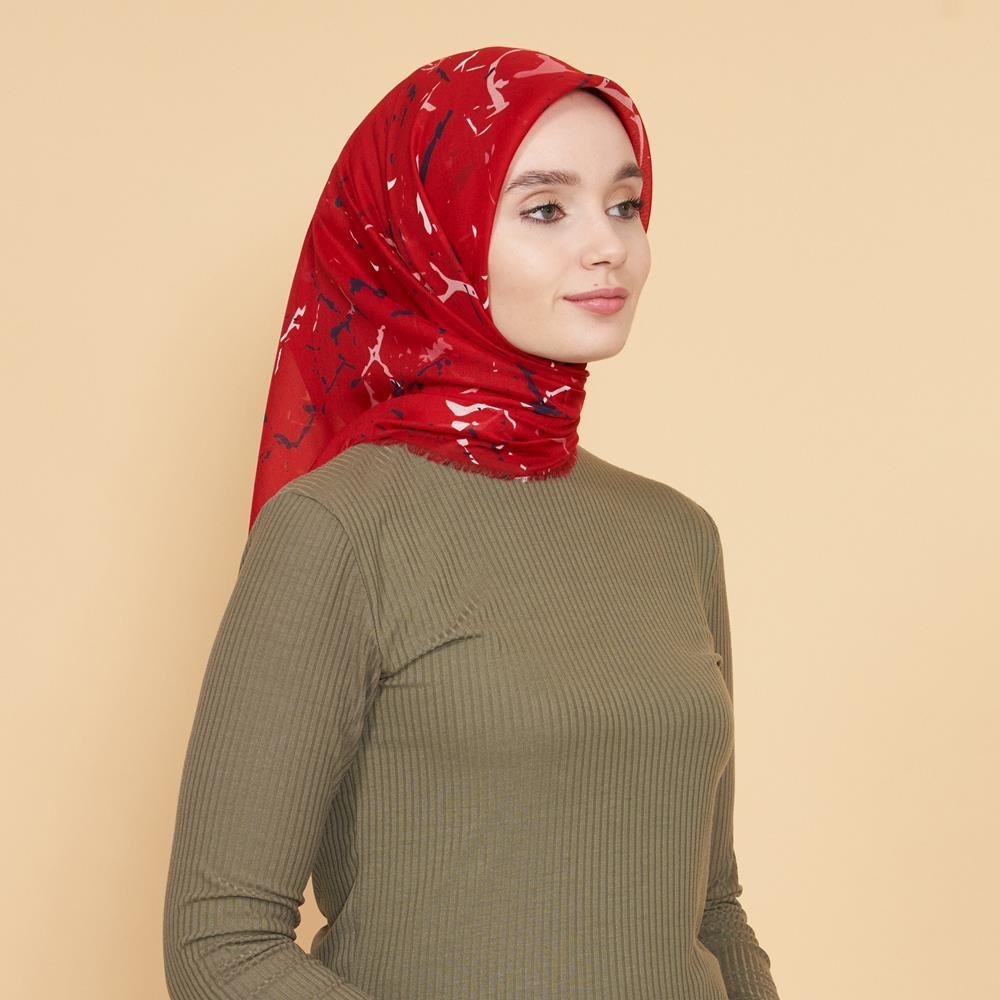 Kadın Sinem Coton İndia Eşarp  BordoS19300