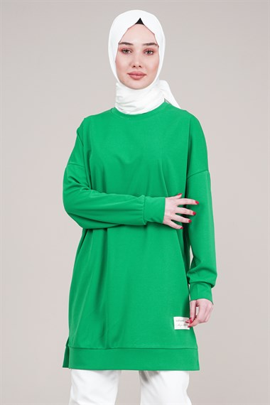 Kadın Oversize Sweatshirt  YeşilES3059
