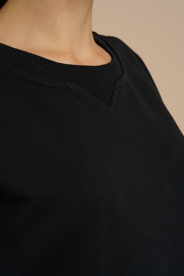 Kadın Sweat Gömlek  Siyah6209