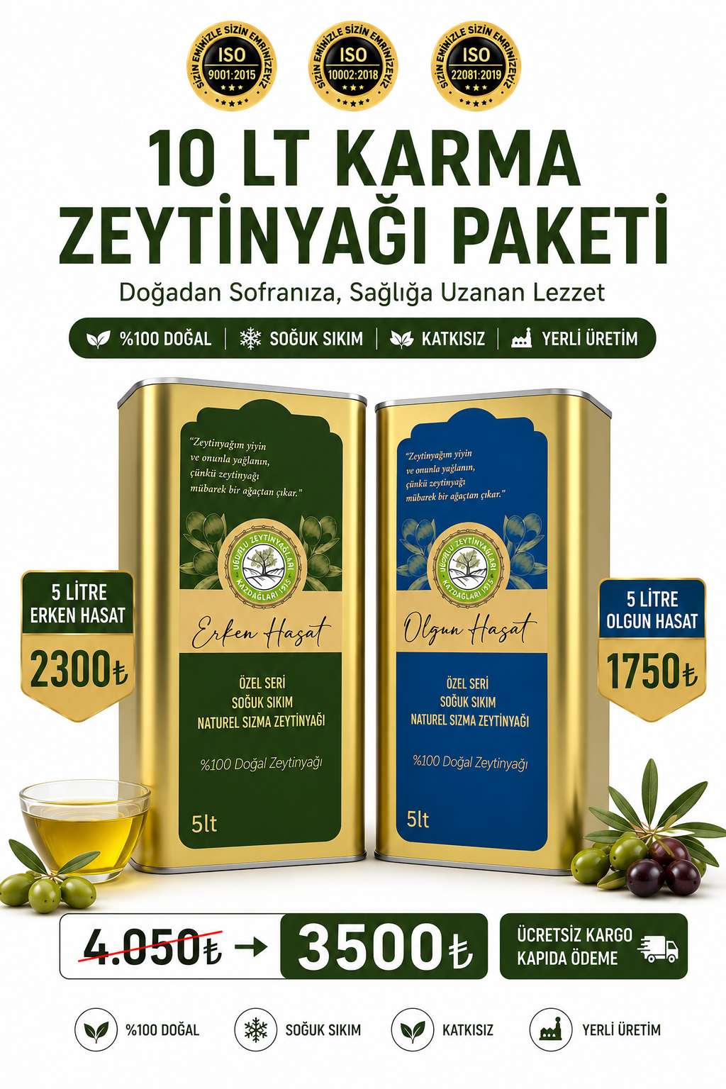 10 lt Karma Zeytinyağı Paketi
