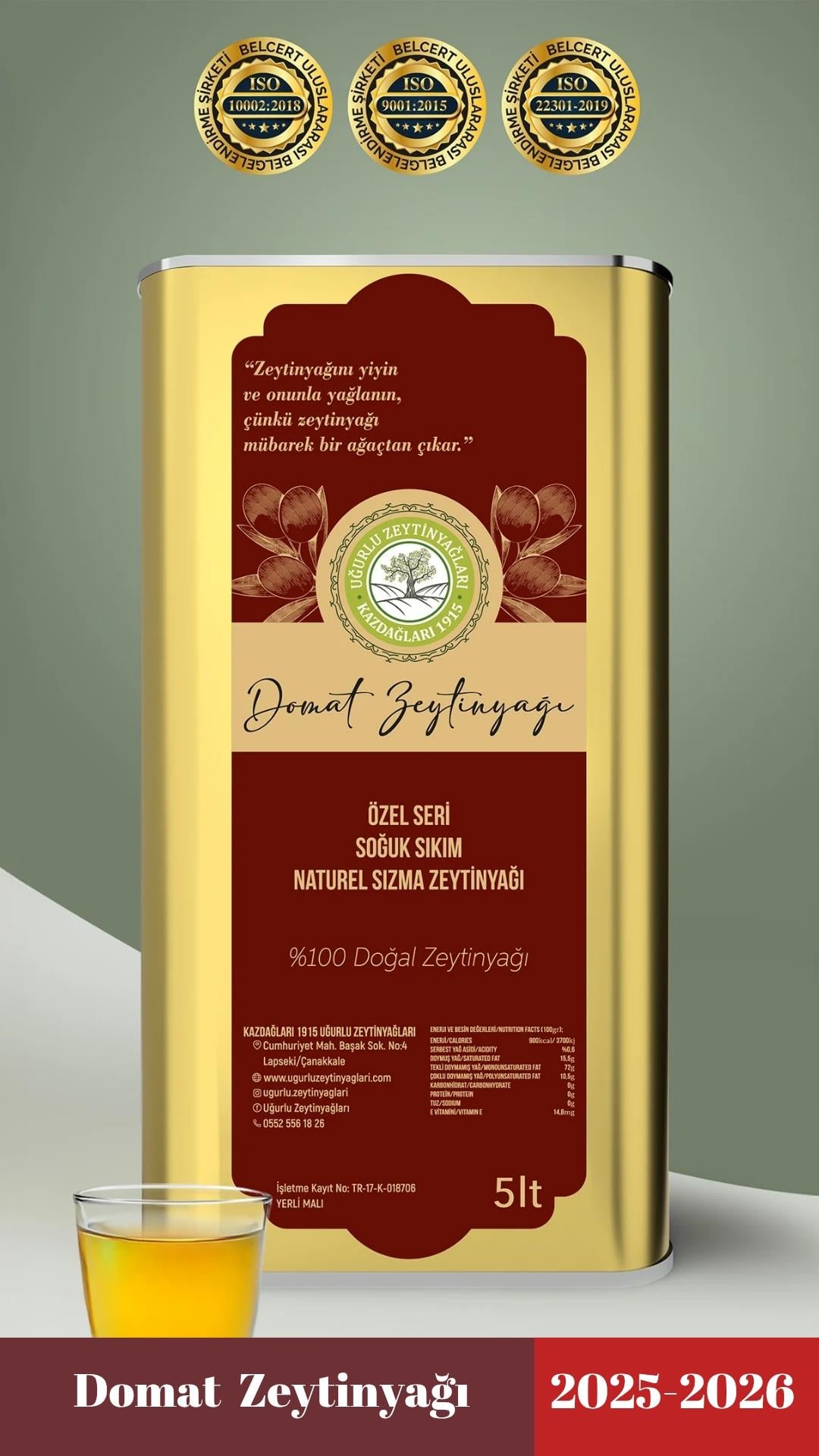 Domat Zeytinyağı 5 Lt