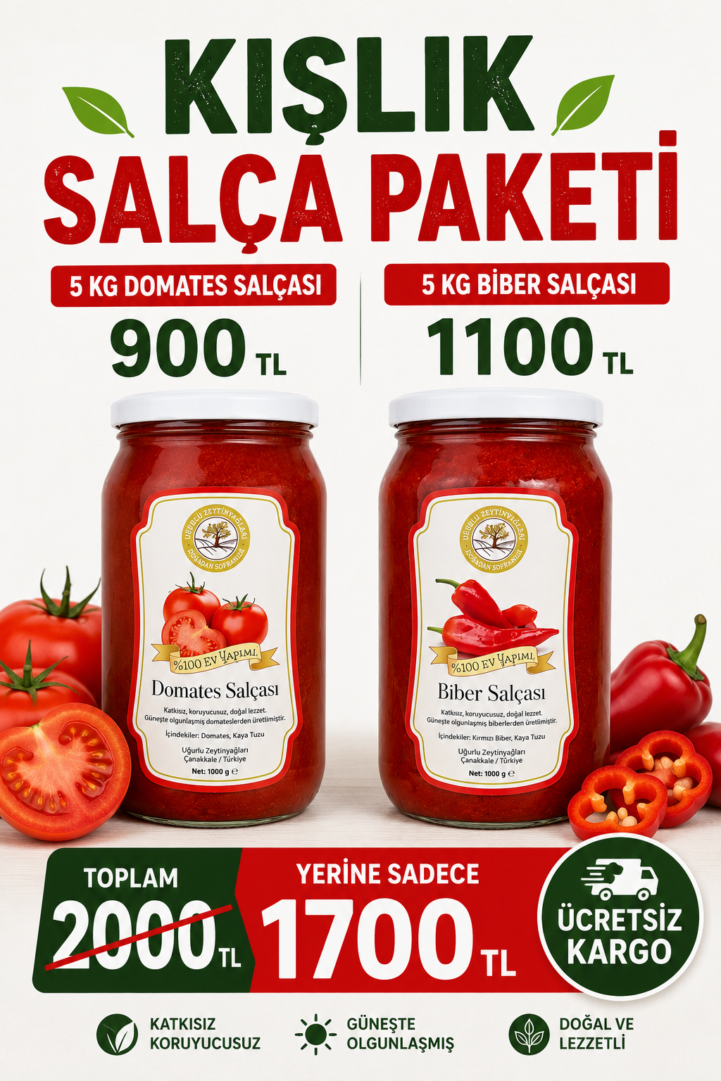 Kışlık Salça paketi 10 kg