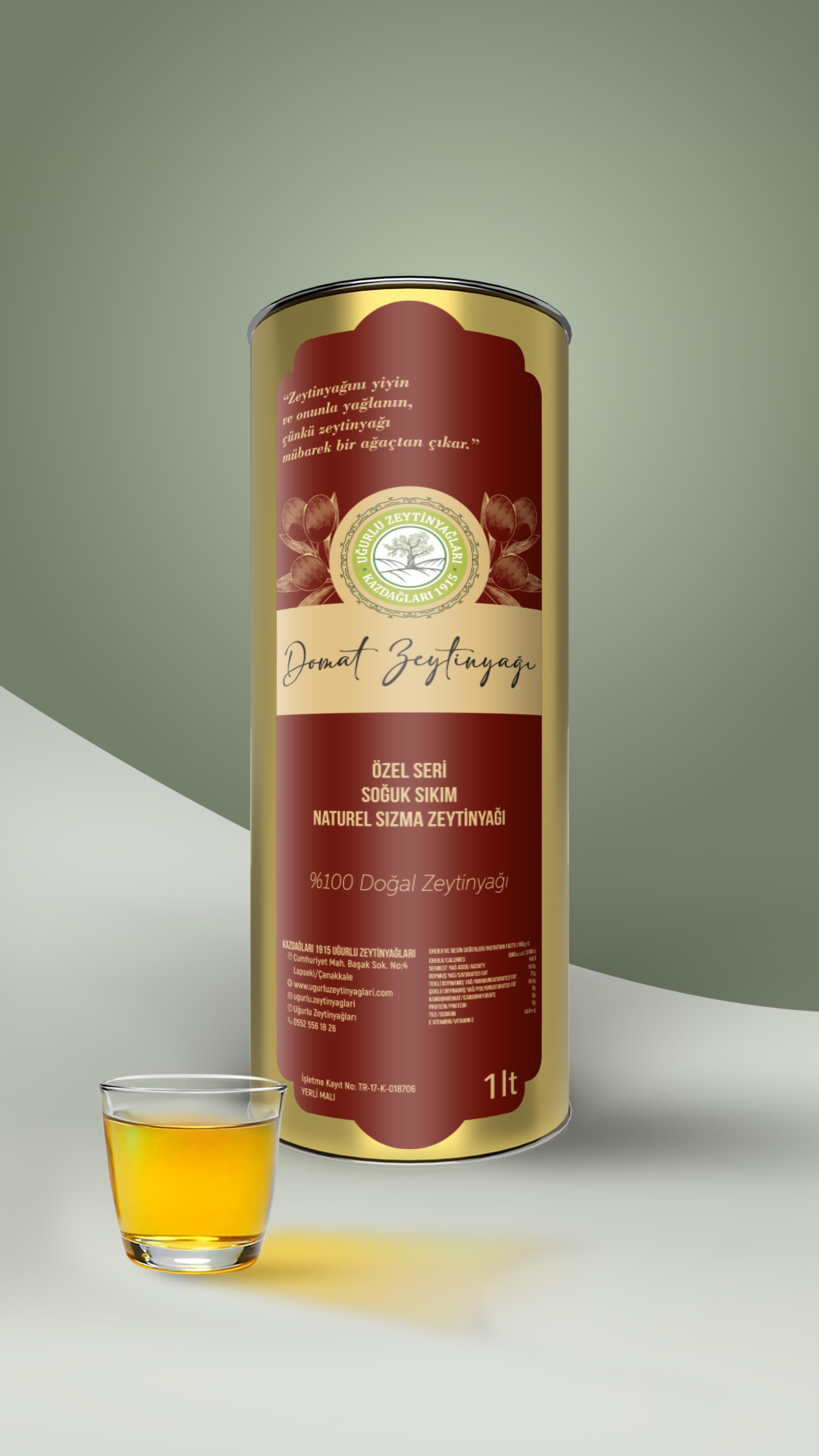 Yeni Sezon Domat Zeytinyağı 1 Lt