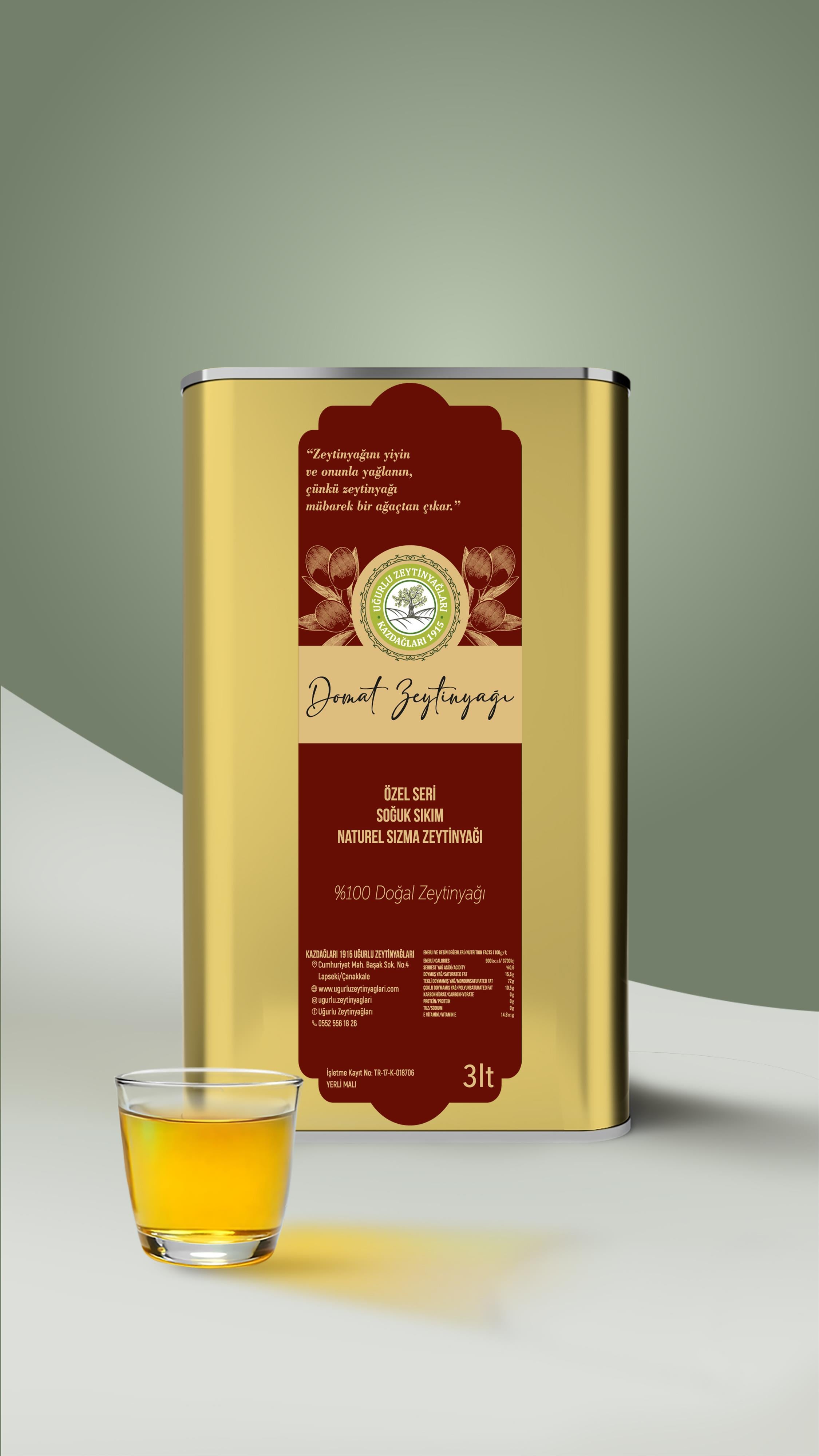 Yeni Sezon Domat Zeytinyağı 3 Lt