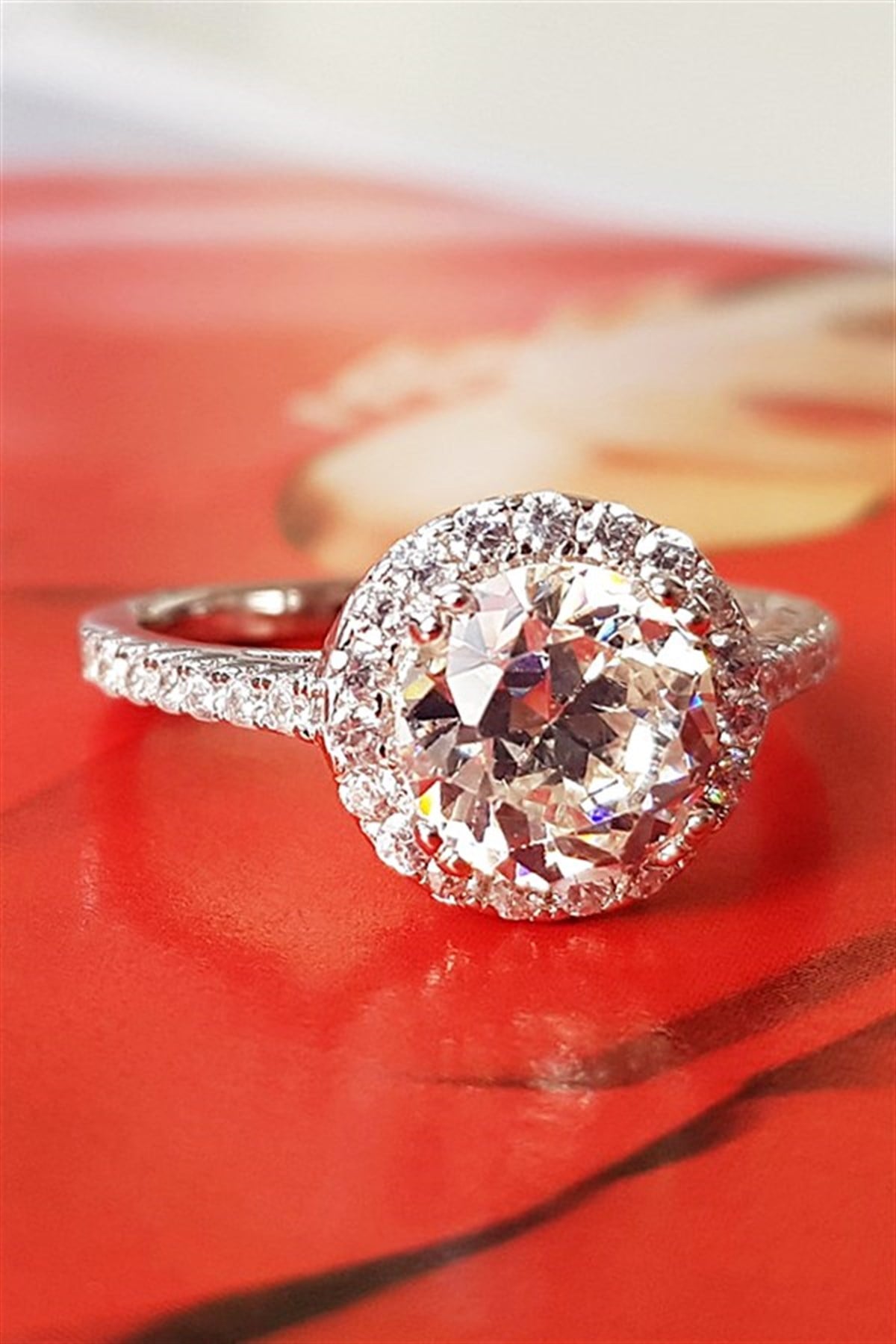 0.75 CT. G COLOR TEKTAŞ GÜMÜŞ YÜZÜK