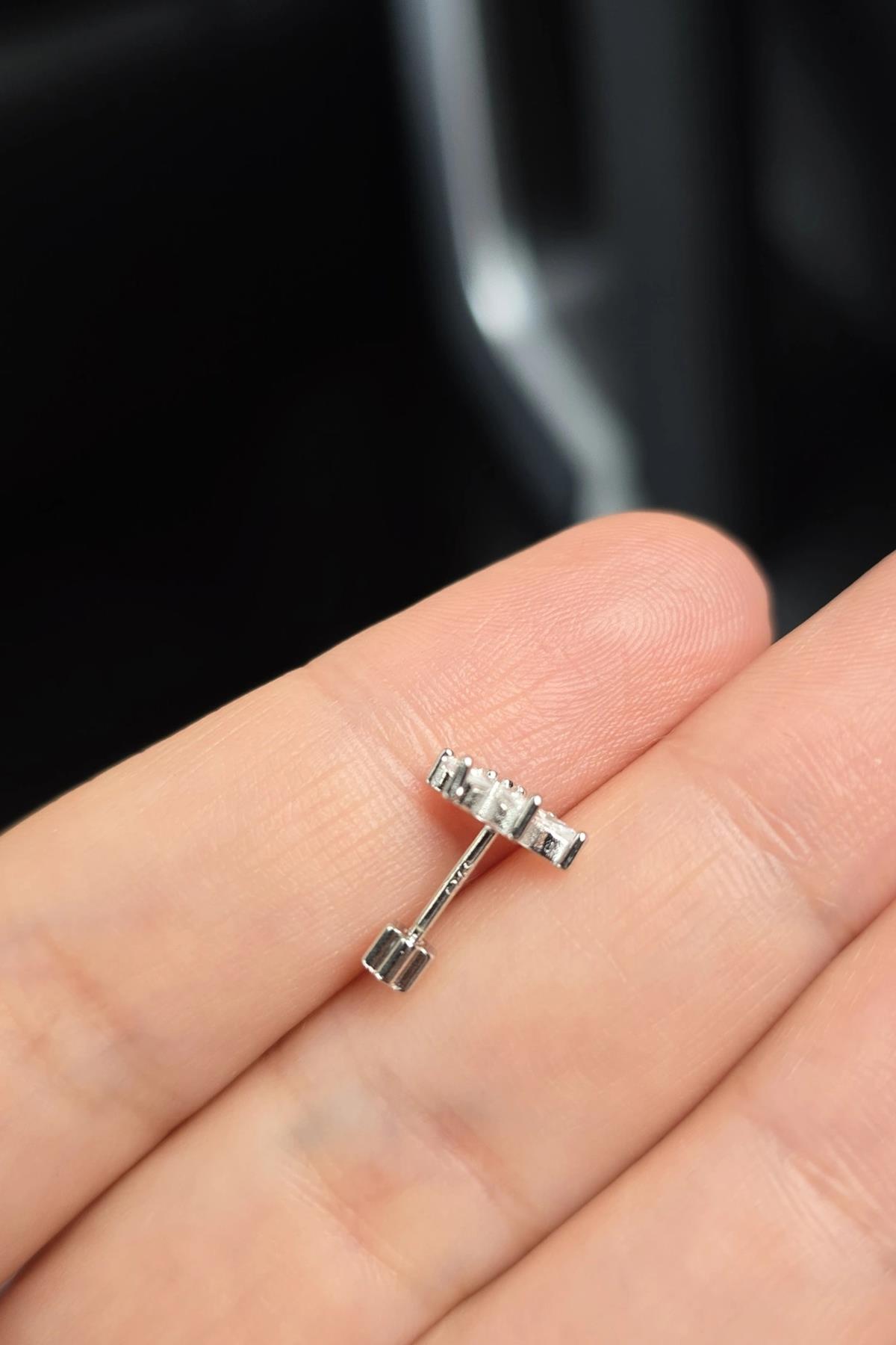 İTHAL 3LÜ DAMLA GÜMÜŞ PİERCİNG