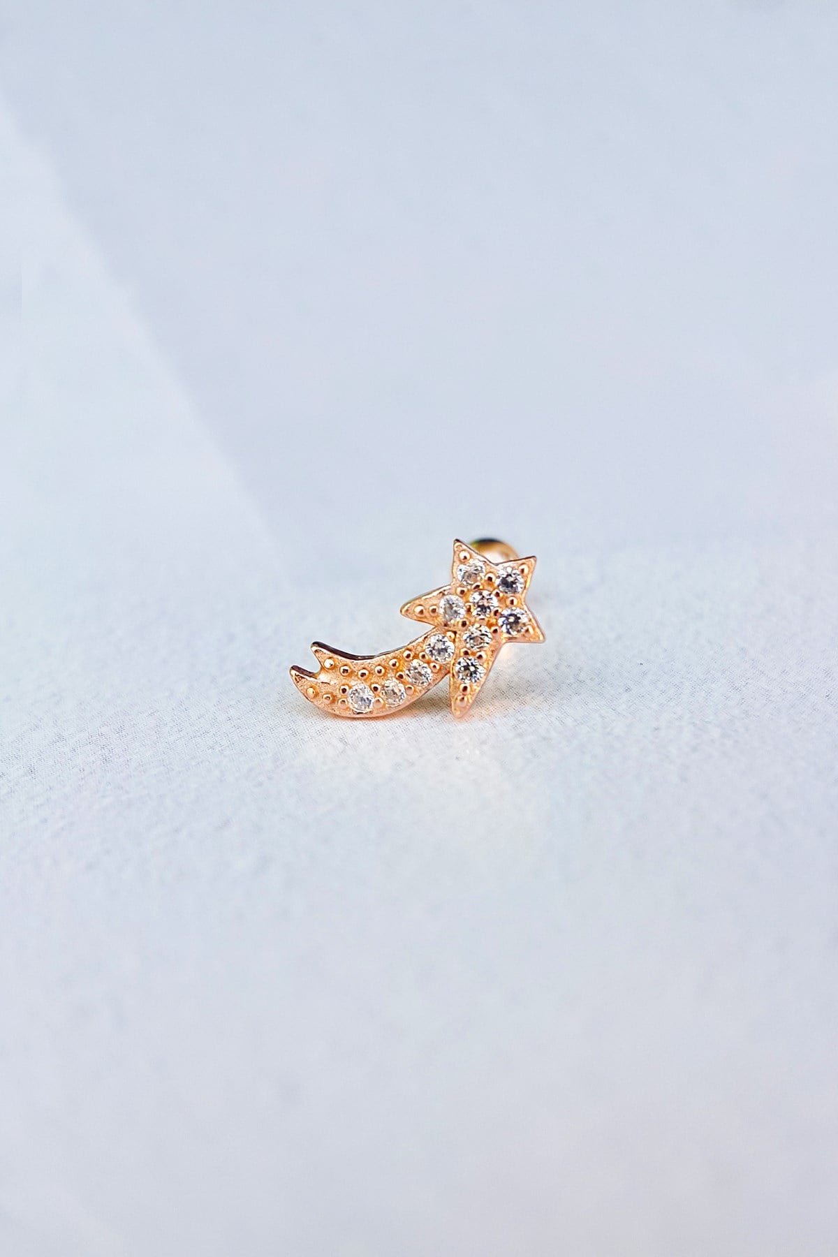 İthal Aries Gümüş Piercing Küpe