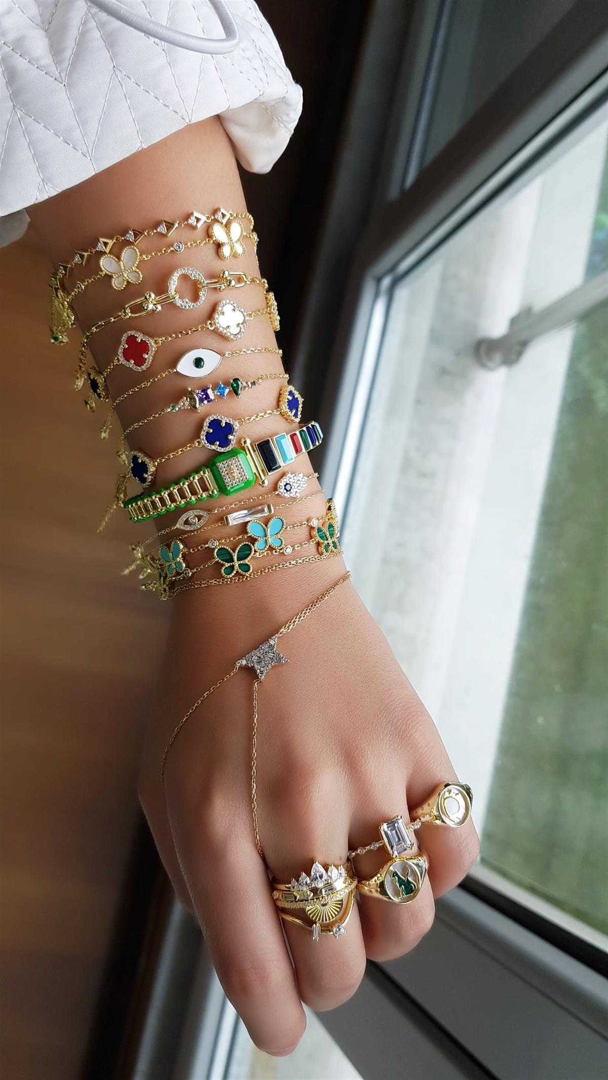 İTHAL MİNİ FATMA NAZAR GÜMÜŞ BİLEKLİK