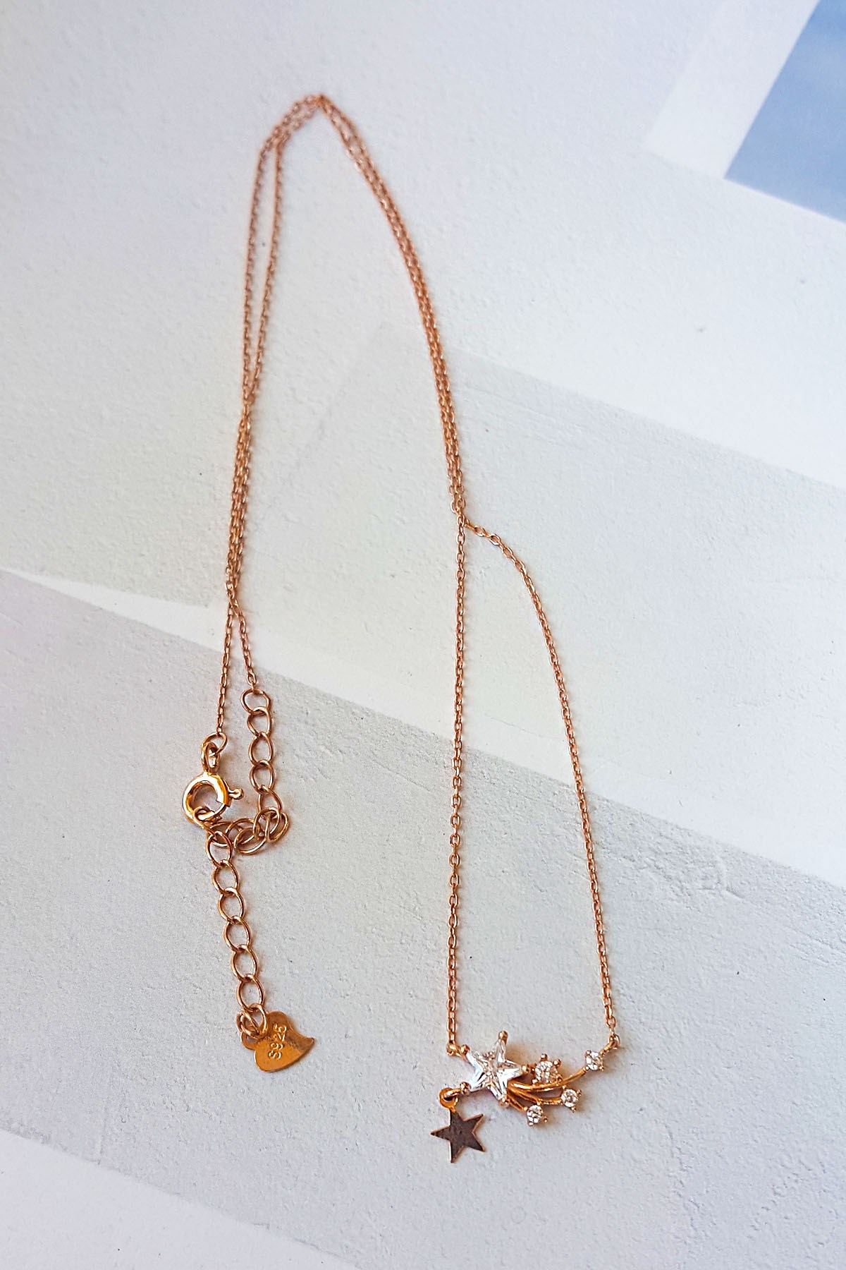 İTHAL MİNİMAL YILDIZ GÜMÜŞ KOLYE