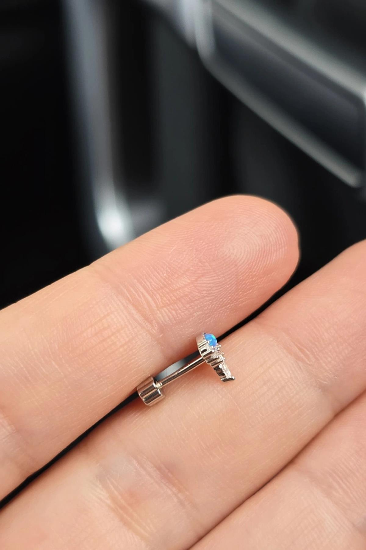 İTHAL PRENSES OPAL GÜMÜŞ PİERCİNG