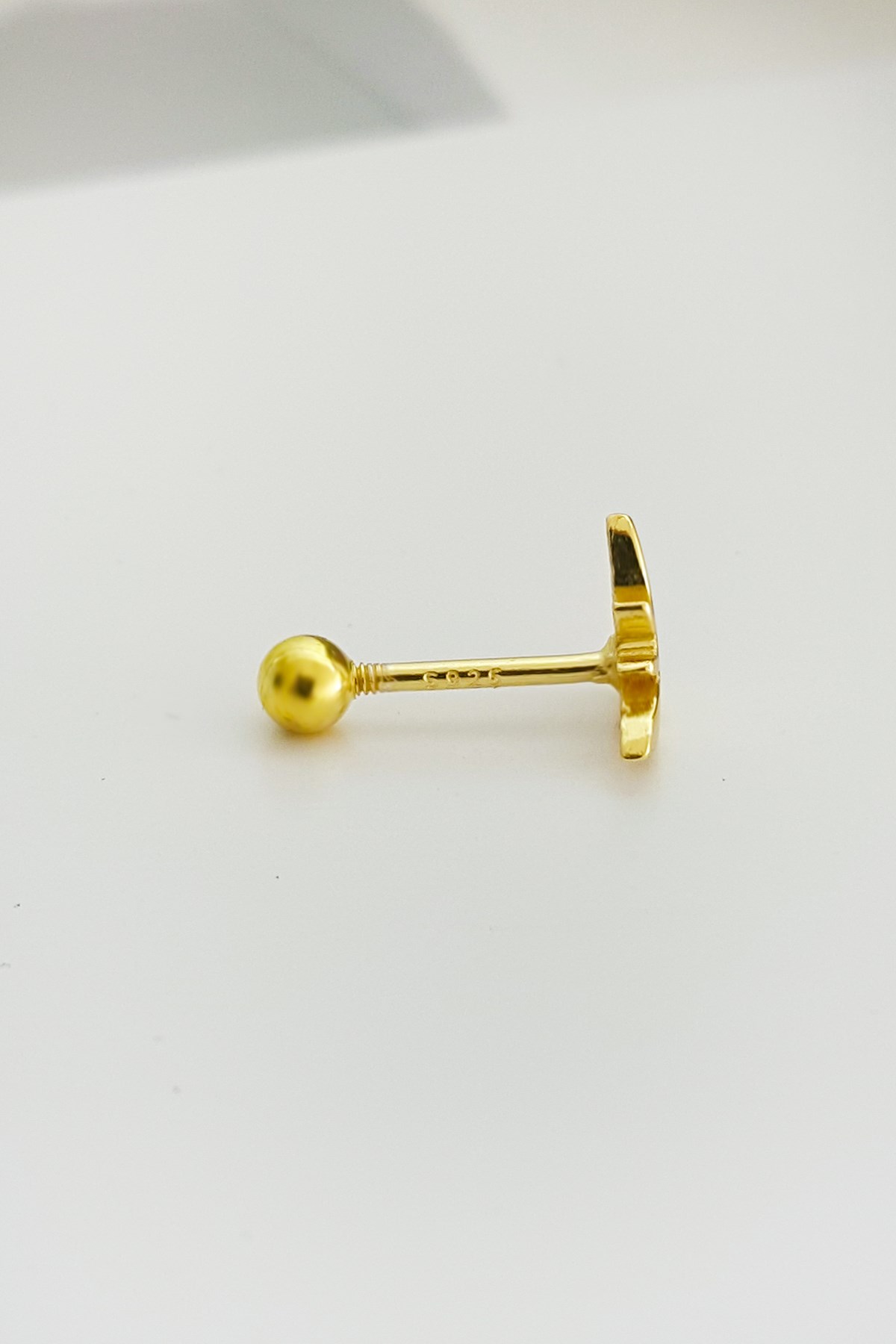 İthal Yarasa Gümüş Piercing Küpe