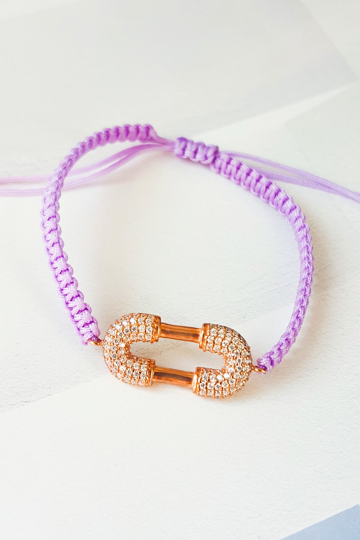 MACRAME STRING LOVE SILVER BRACELET