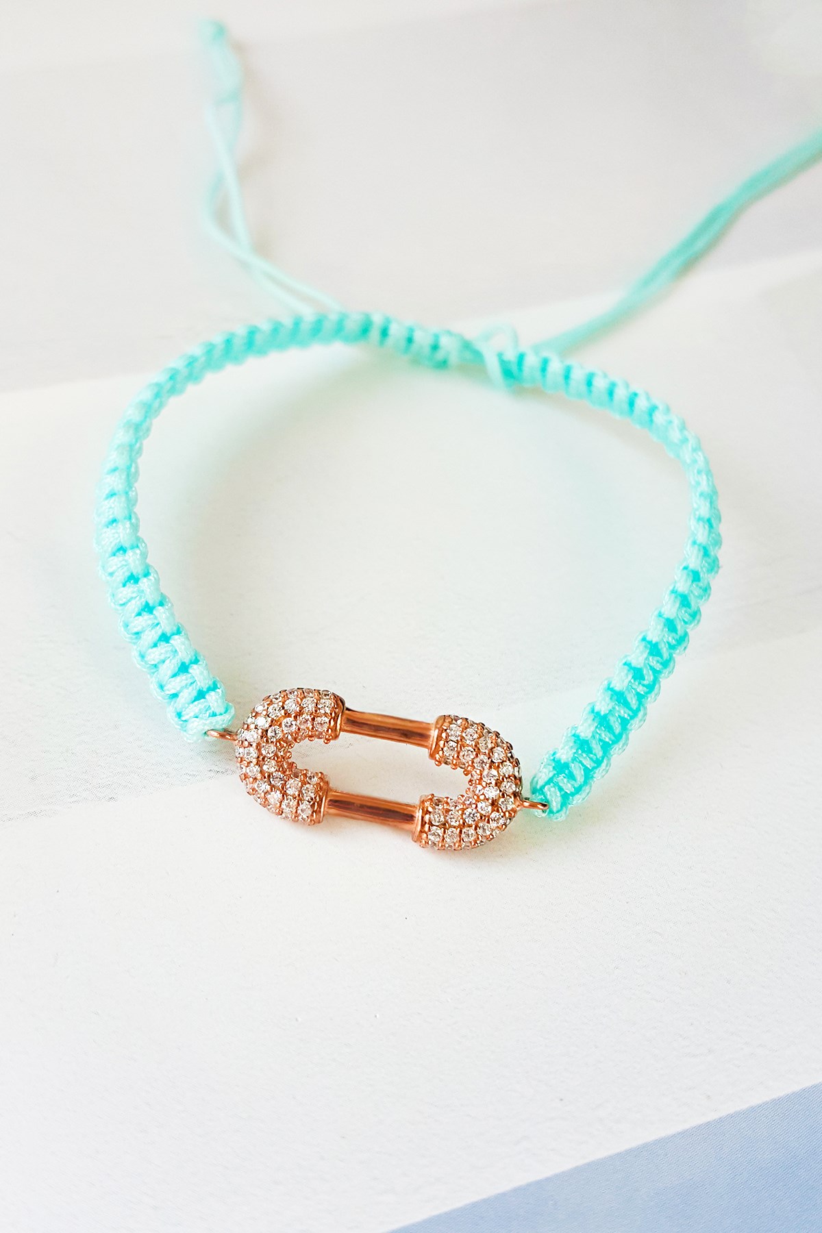 MACRAME STRING LOVE SILVER BRACELET