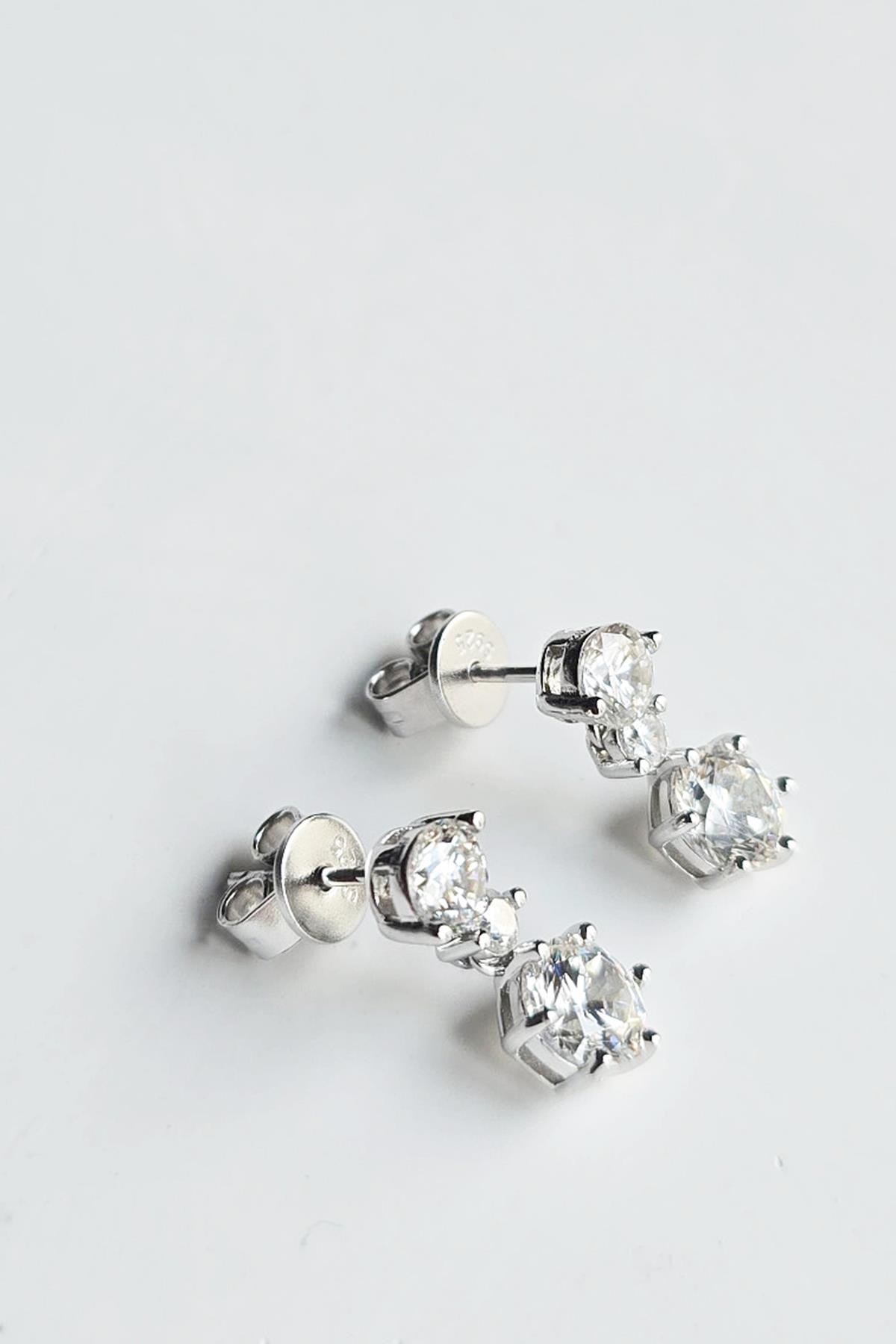 MİNİ MOZANİT TAŞLI GÜMÜŞ KÜPE